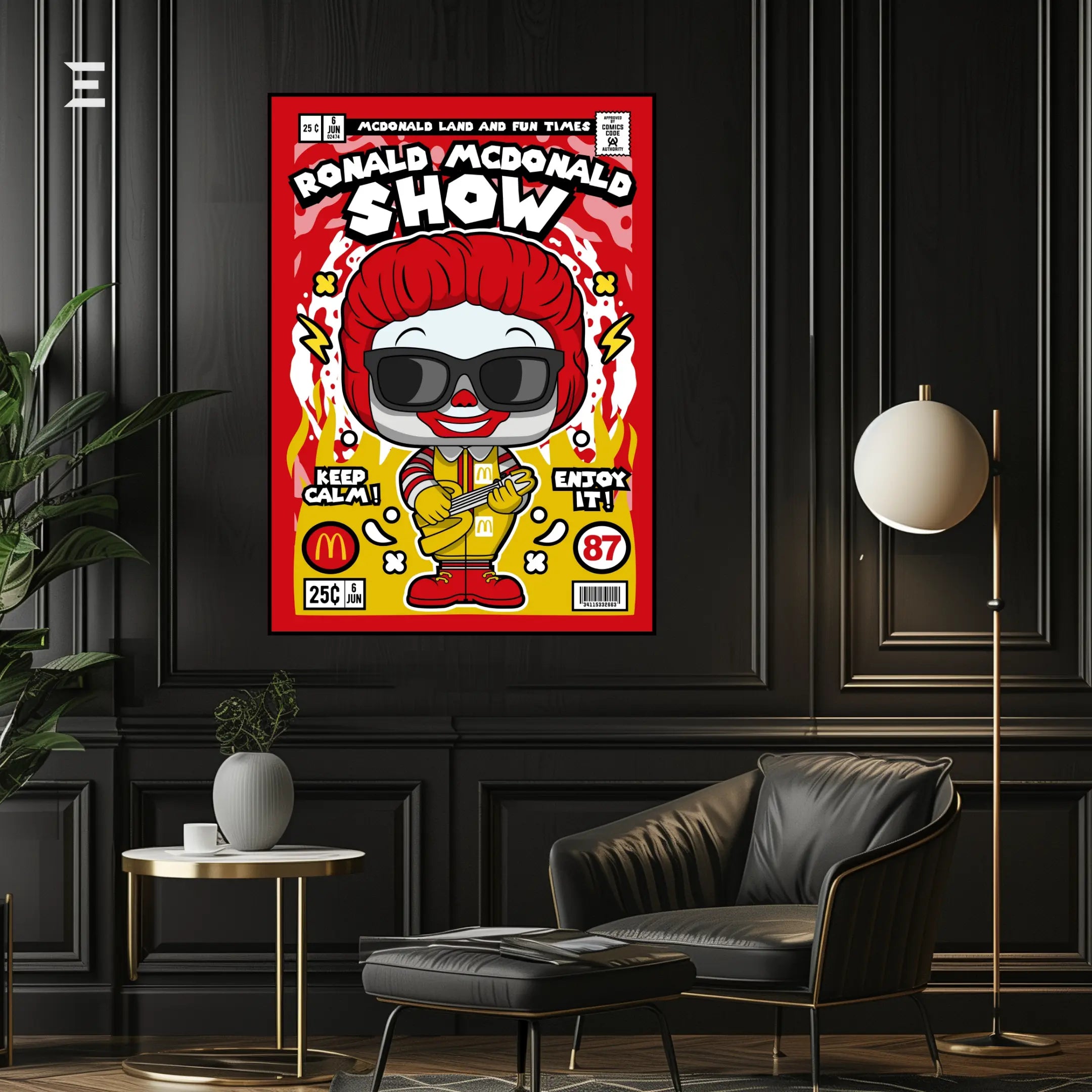 Ronald McDonald Pop Art Resin Wall Art – Comic Style Show | IBRELIA IBRELIA