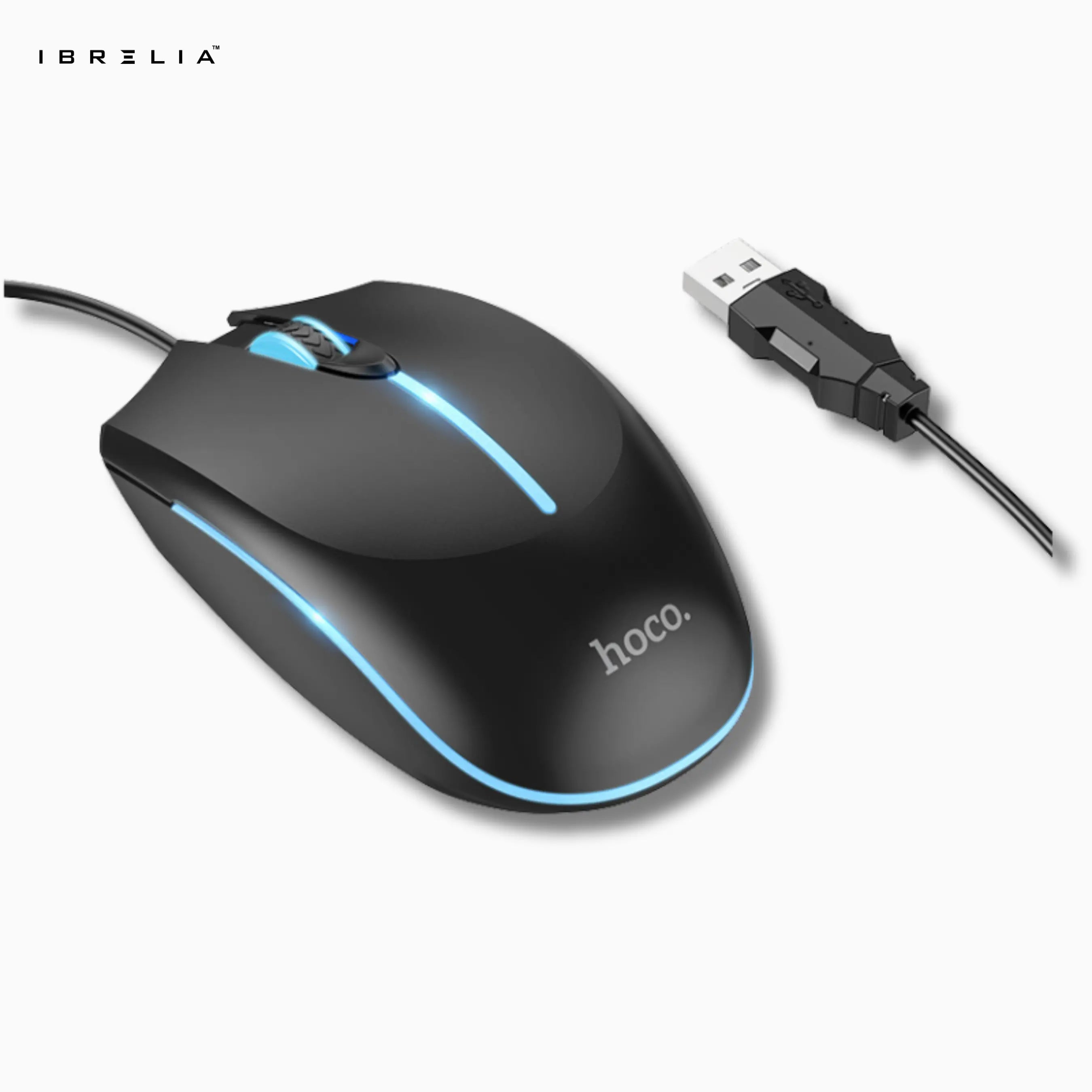 HOCO GM37 – 2400 DPI Gaming Luminous Wired Mouse | IBRELIA™ IBRELIA