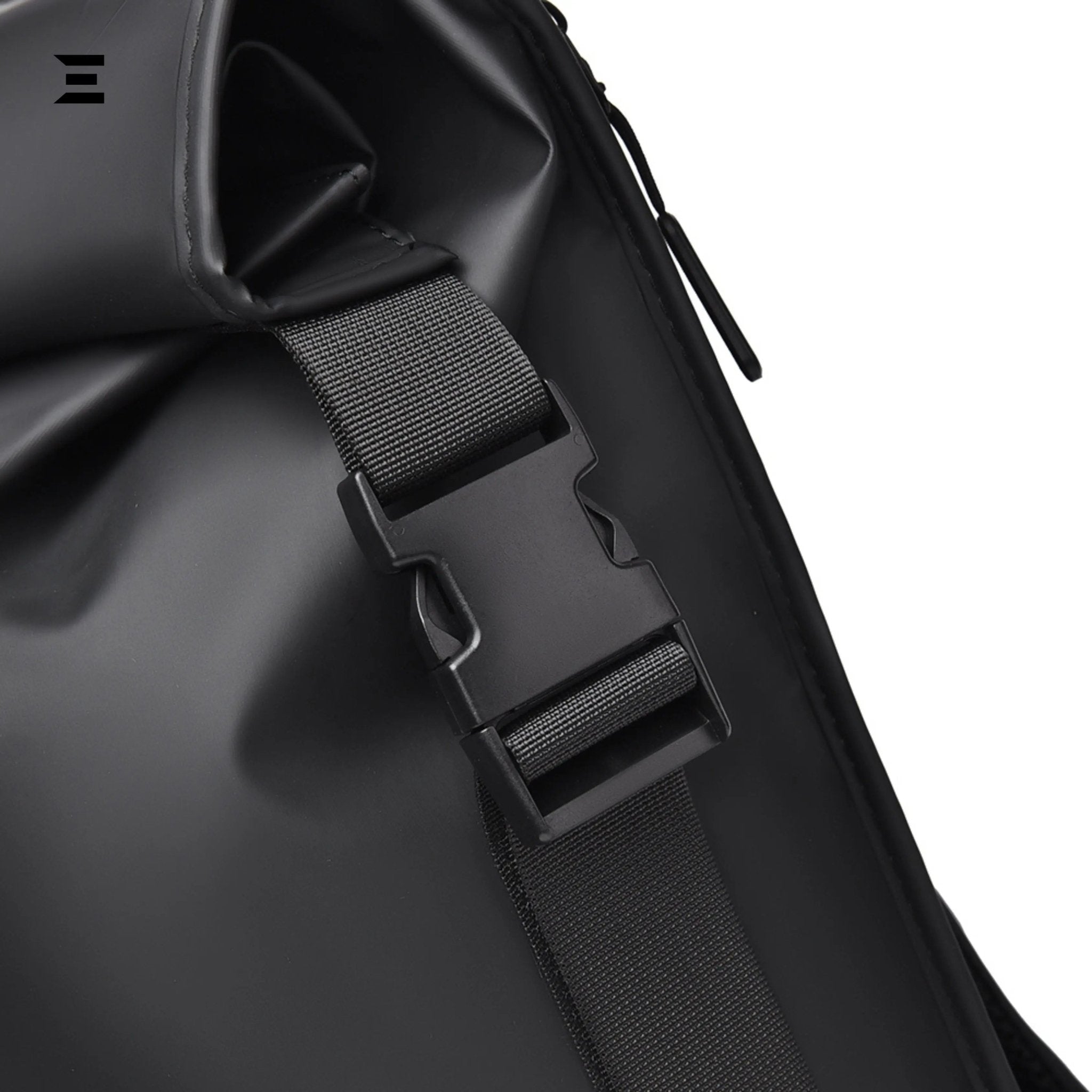 IBRELIA™ Waterproof Roll - Top Laptop Backpack – Black Minimalist Edition - IBRELIA