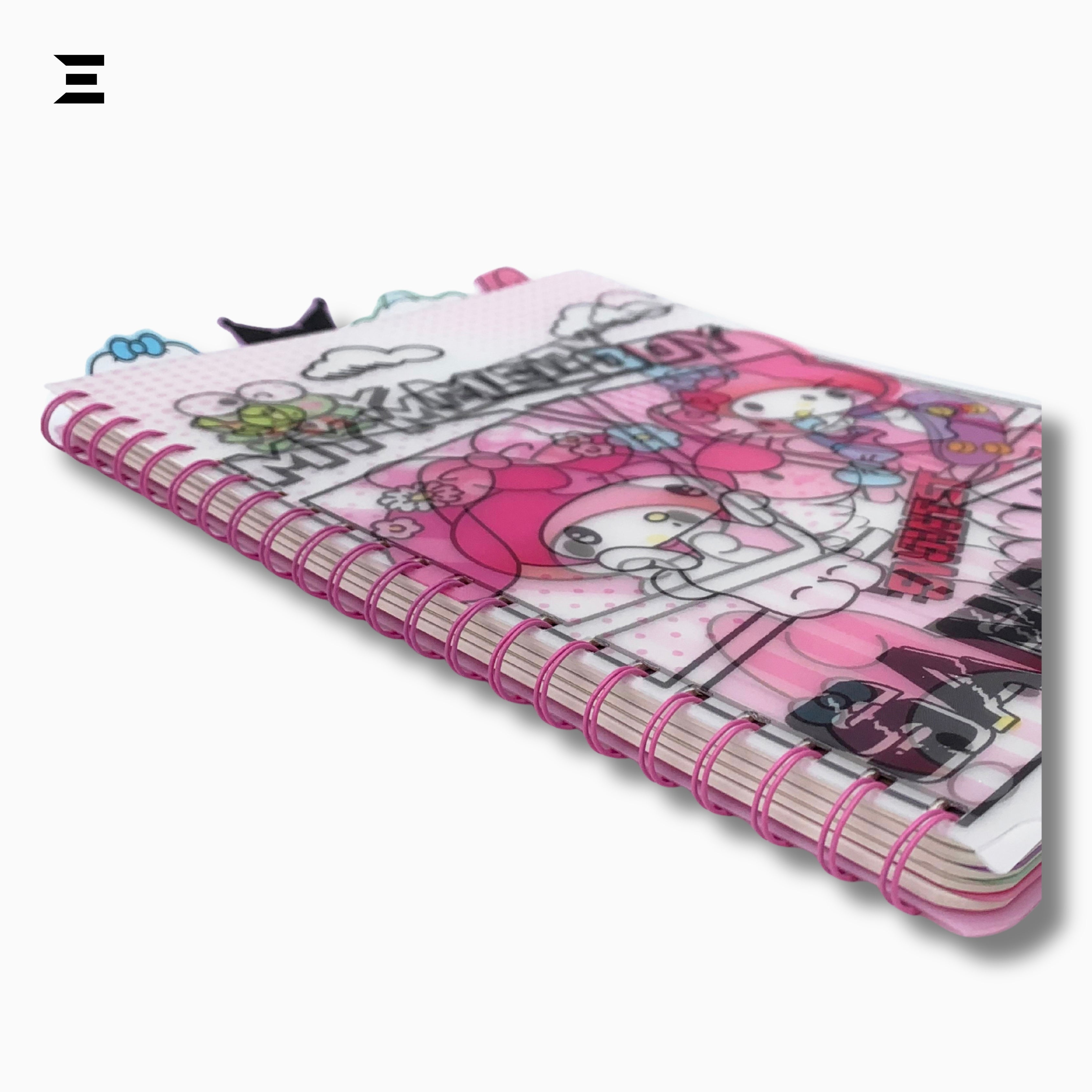 My Melody Sanrio A4 Spiral Notebook | Holographic Print Cover | Cute Kawaii Lined Journal with Character Tabs | IBRELIA™ IBRELIA