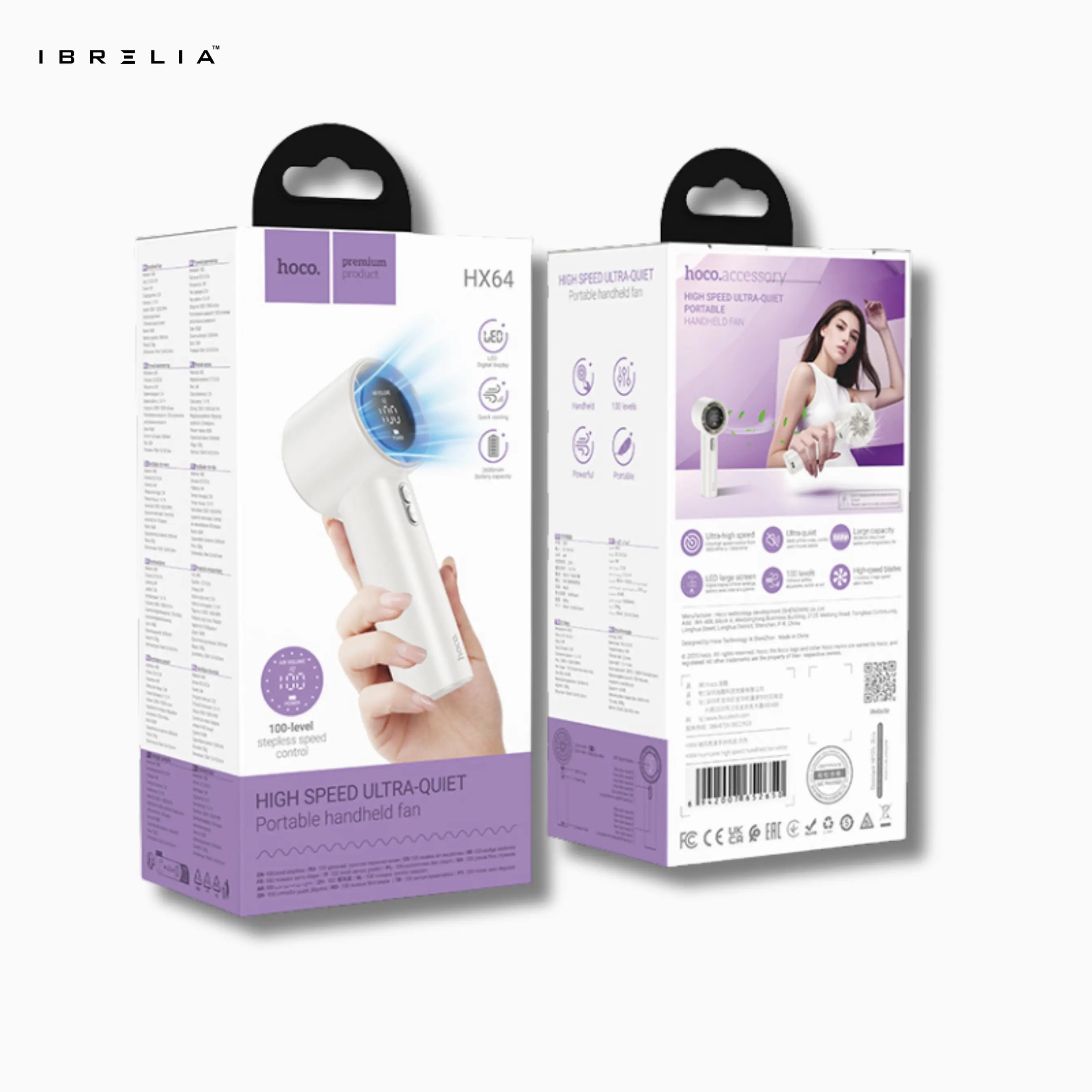 HOCO HX64 – High Speed Ultra-Quiet Portable Handheld Fan | IBRELIA™ IBRELIA