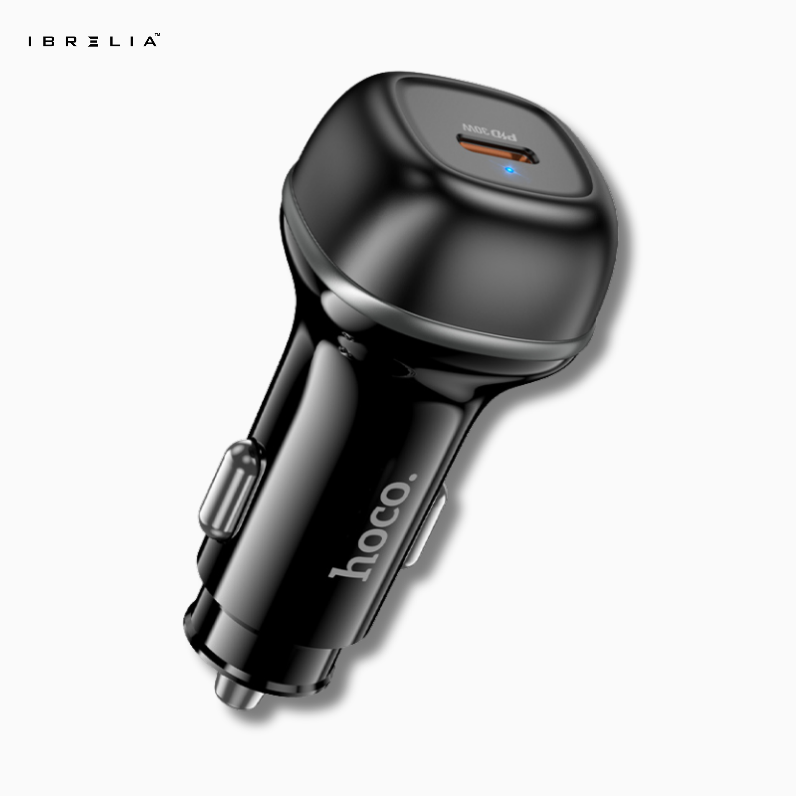 HOCO Z58 Rank Single Port PD30W Car Charger – Ultra-Fast USB-C 30W Output | IBRELIA™