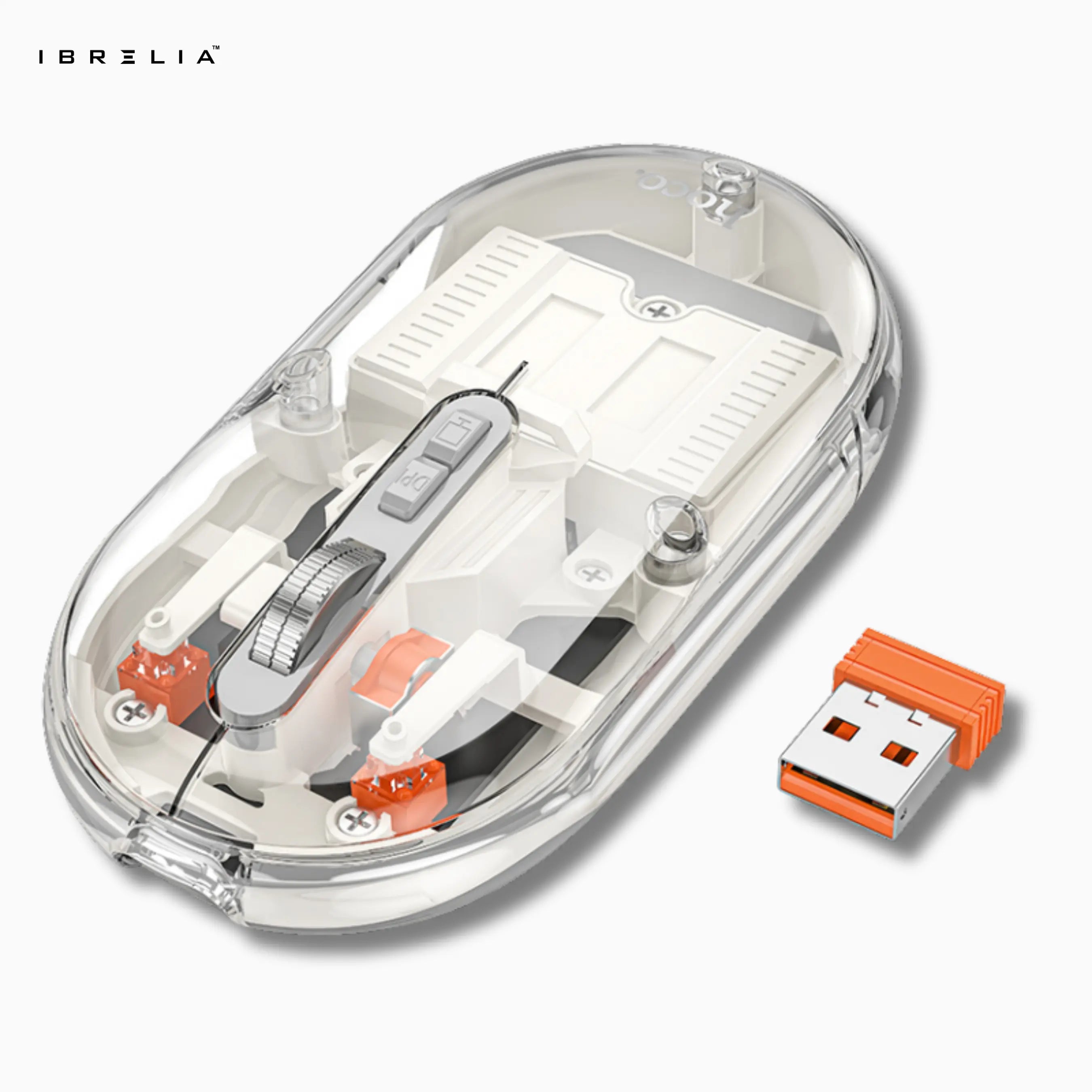 Hoco GM35 Magnetic Silent Transparent Cover Wireless Mouse (BT + 2.4G Dual-Mode) – IBRELIA™ IBRELIA