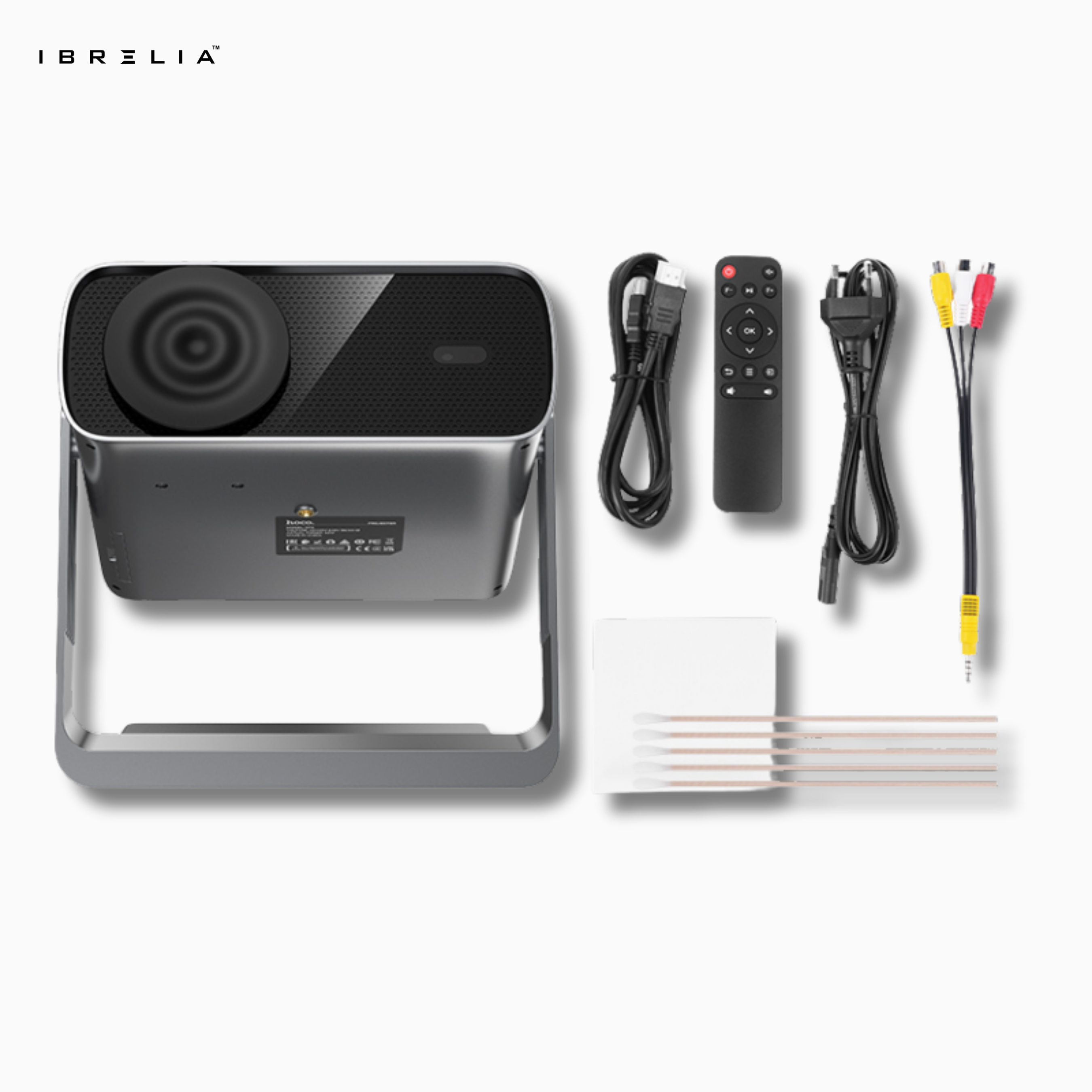 HOCO DT5 Smart Electric Focus Projector (1080P Android Version) | 270 ANSI | 280” Large Screen | WiFi 2.4/5G | IBRELIA™ IBRELIA