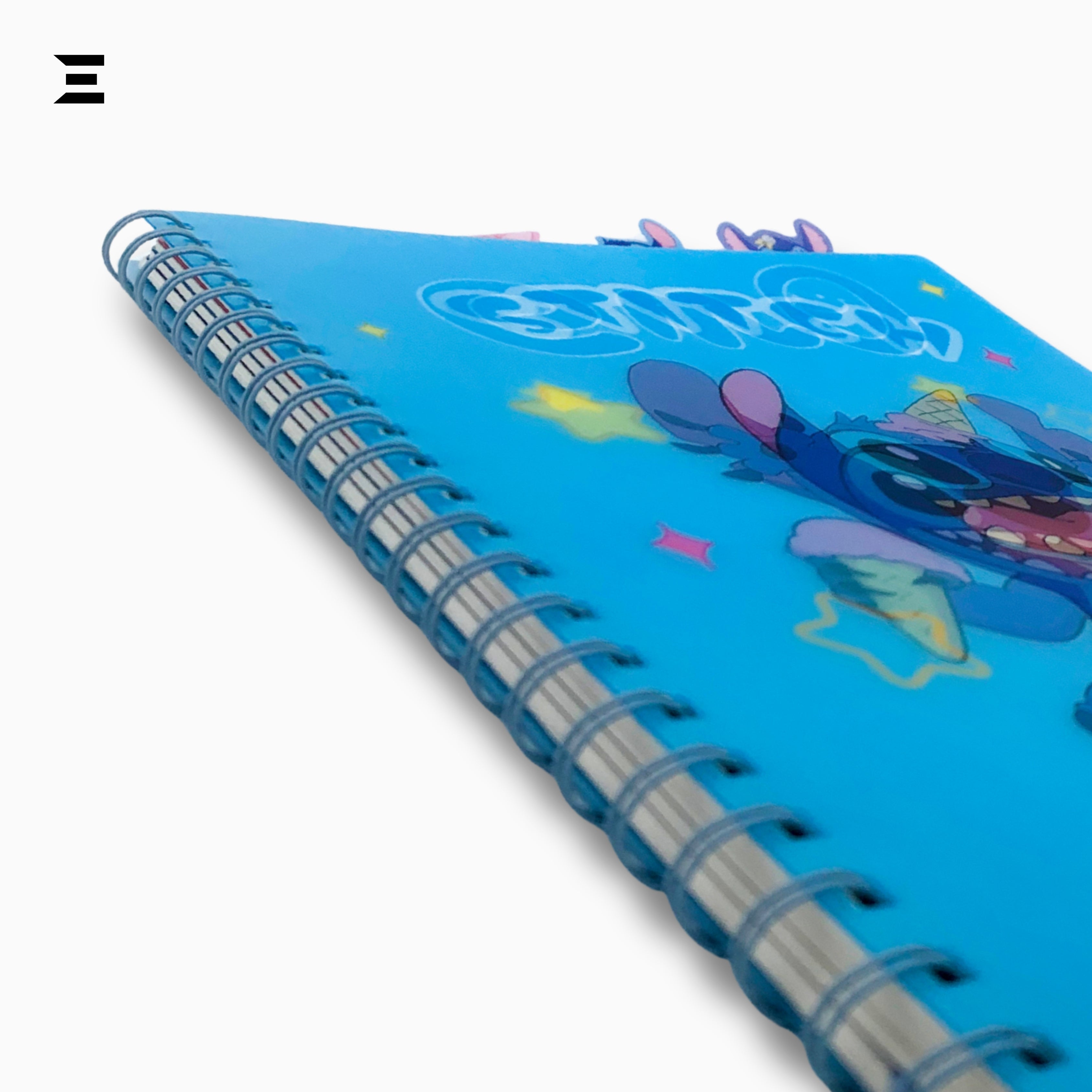 Disney Stitch A4 Spiral Notebook | Holographic Print Cover | Cute Cartoon Lined Journal with Character Tabs | IBRELIA™ IBRELIA