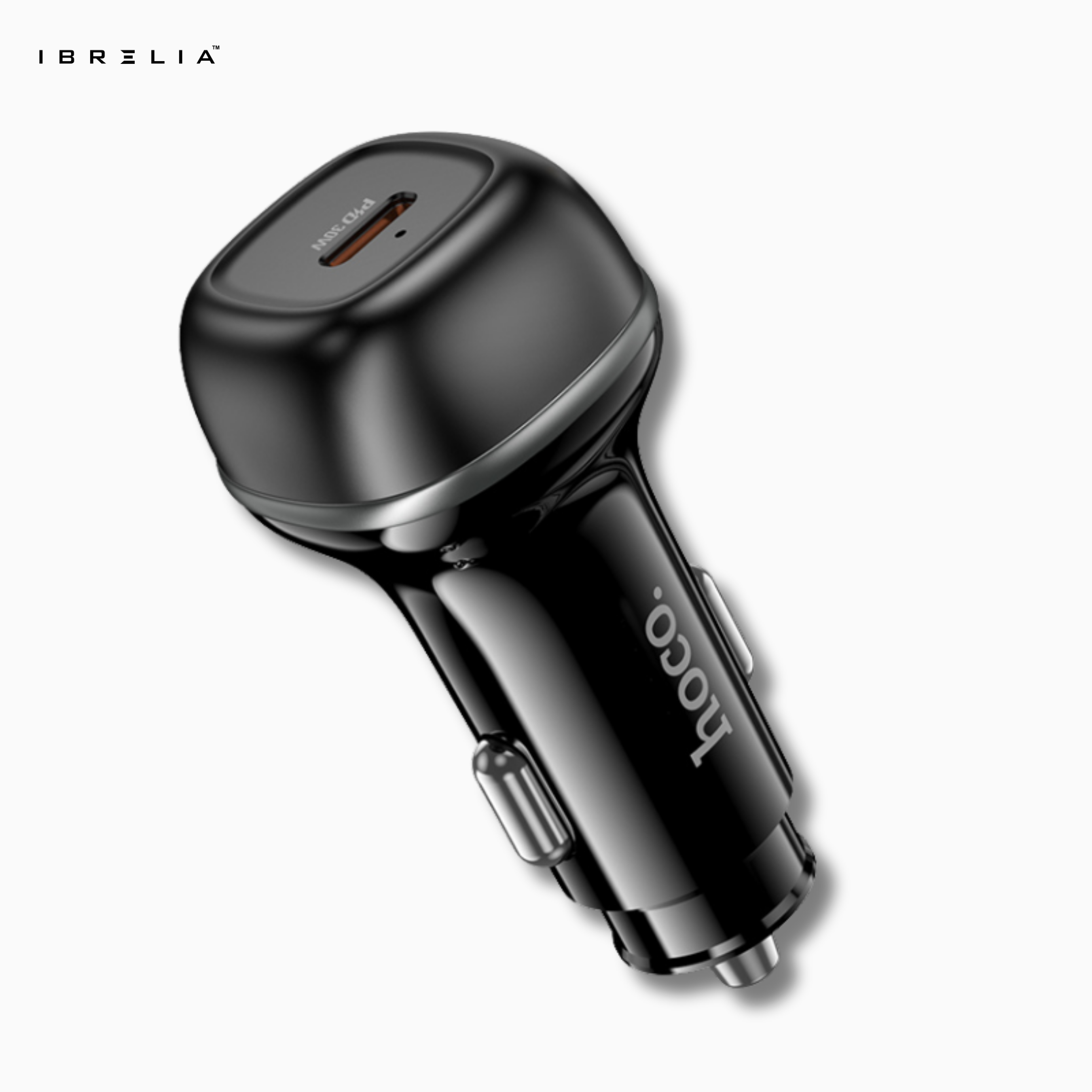 HOCO Z58 Rank Single Port PD30W Car Charger – Ultra-Fast USB-C 30W Output | IBRELIA™