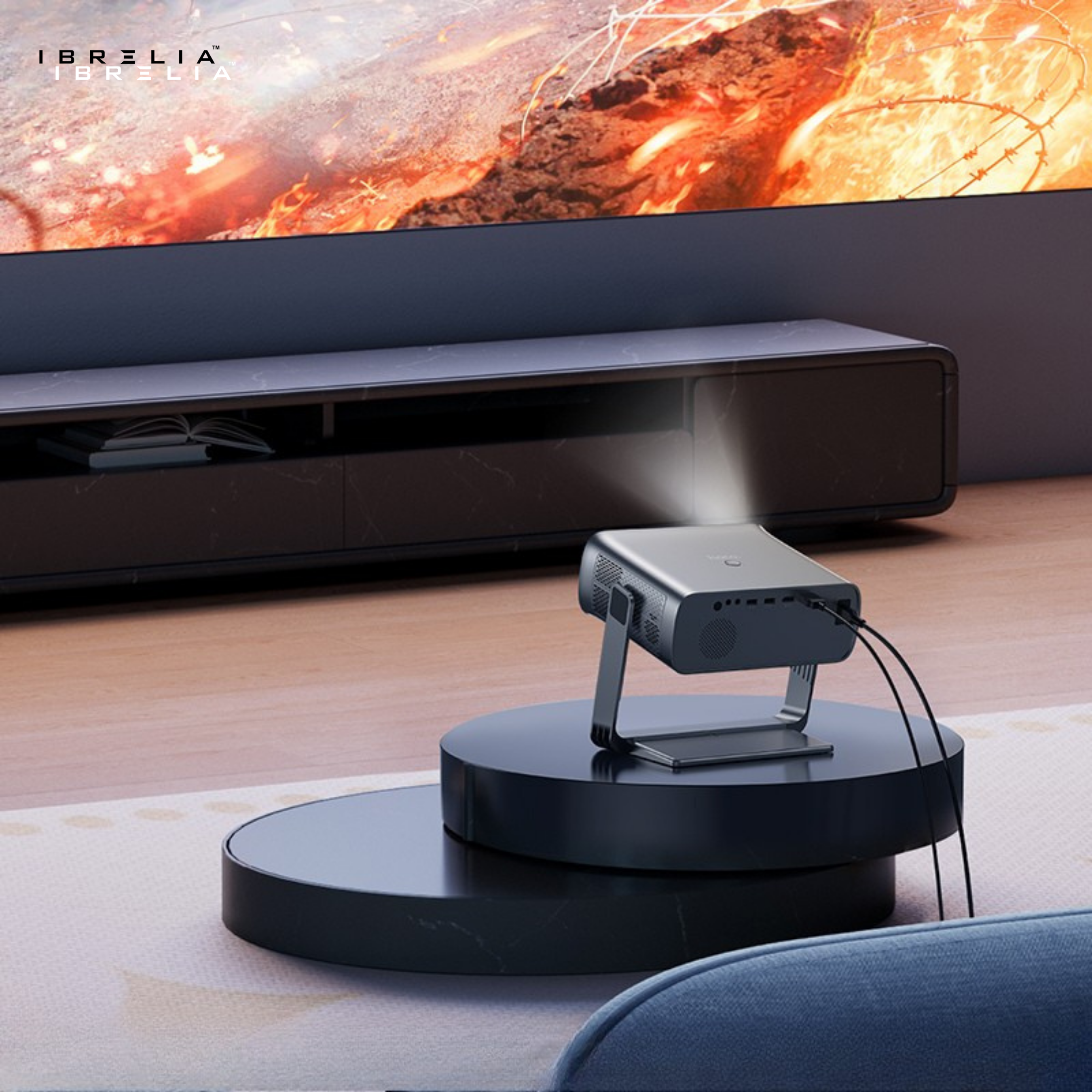 HOCO DT5 Smart Electric Focus Projector (1080P Android Version) | 270 ANSI | 280” Large Screen | WiFi 2.4/5G | IBRELIA™ IBRELIA