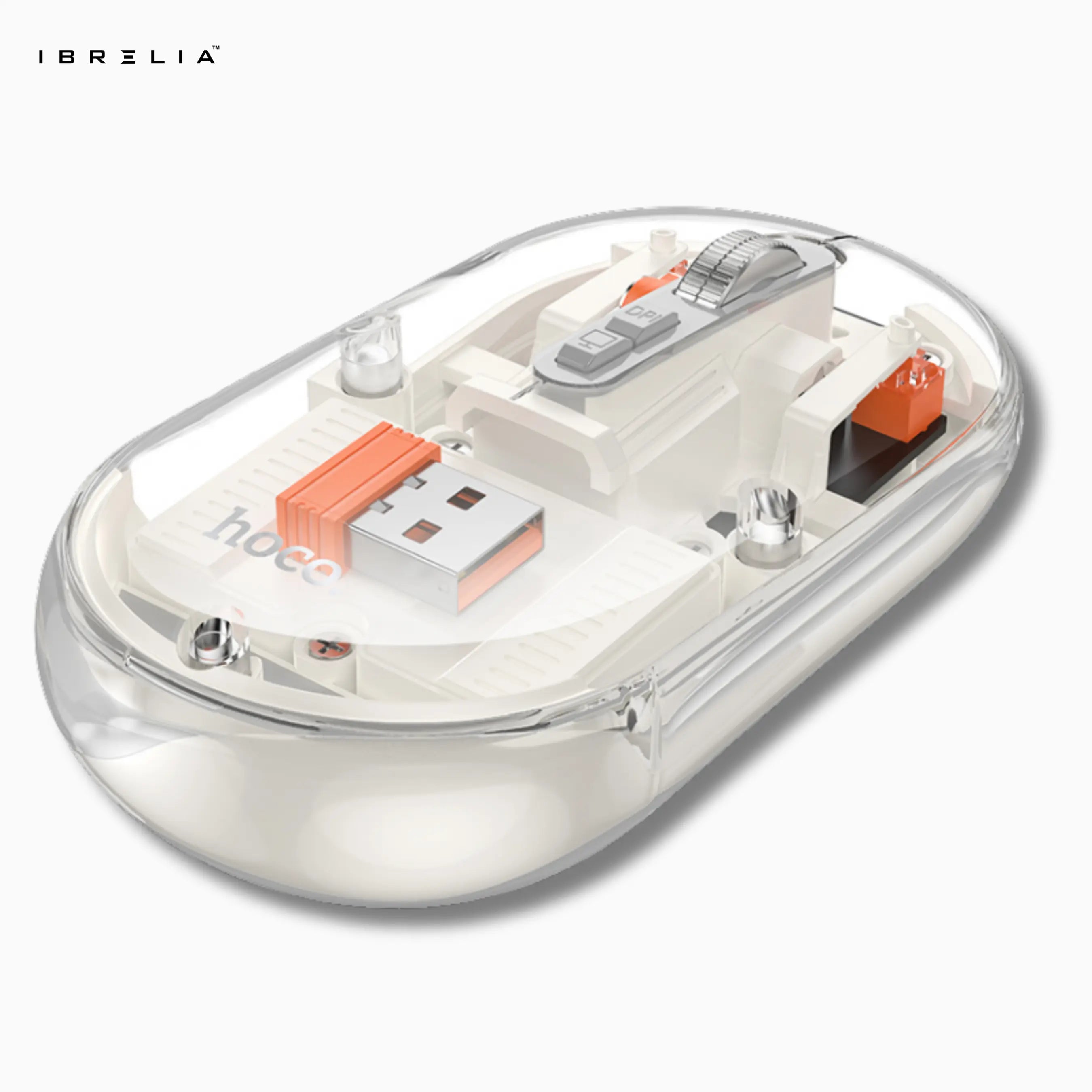 Hoco GM35 Magnetic Silent Transparent Cover Wireless Mouse (BT + 2.4G Dual-Mode) – IBRELIA™ IBRELIA