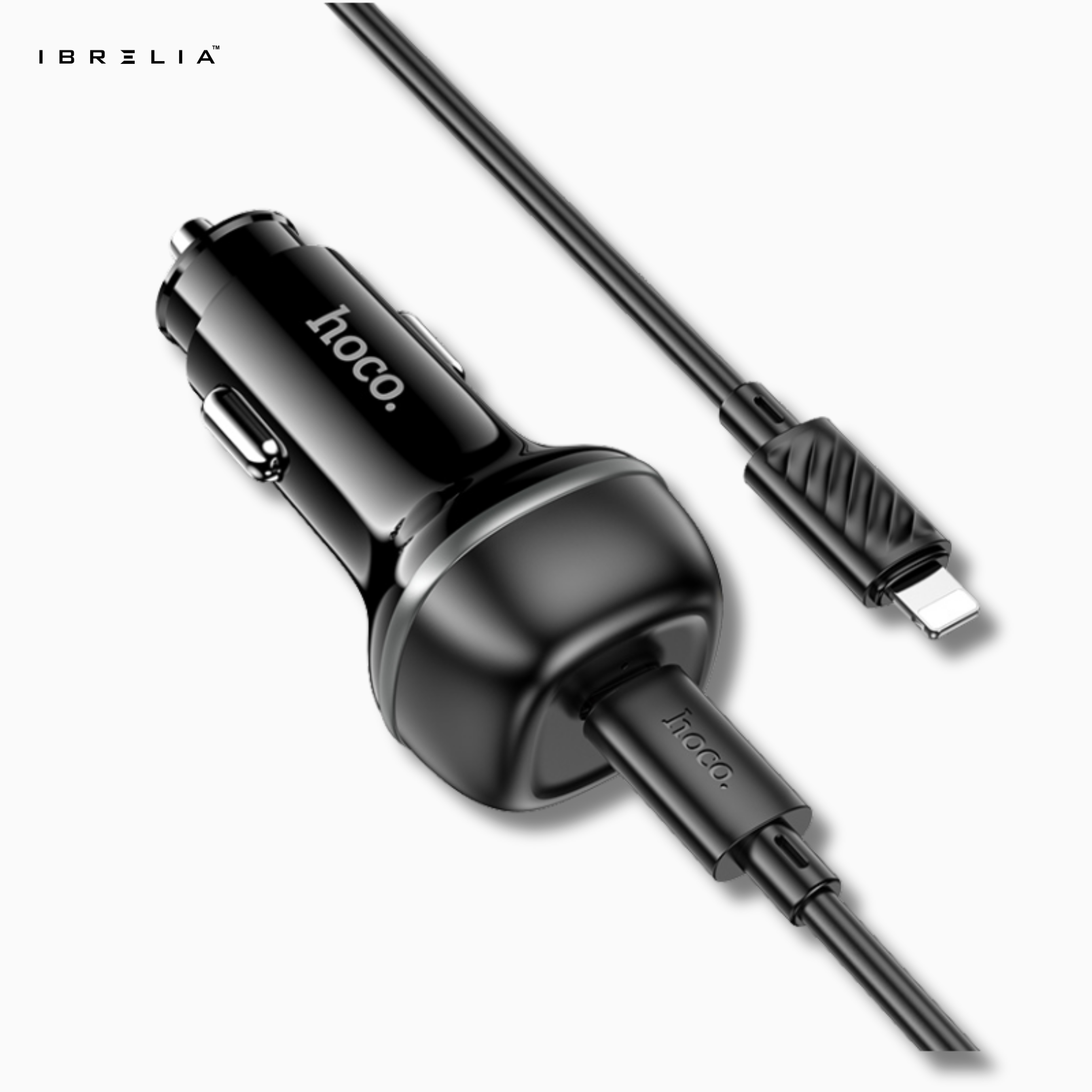HOCO Z58 Rank Single Port PD30W Car Charger Set – 30W USB-C Fast Charger + 1m C to iPhone Cable | IBRELIA™