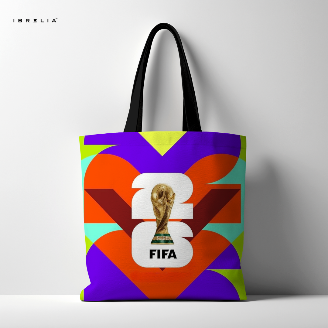 IBRELIA™ Neon Sports Premium Jute Tote Bag with Velvet Handles, Satin Lining & Inner Zip Pocket IBRELIA