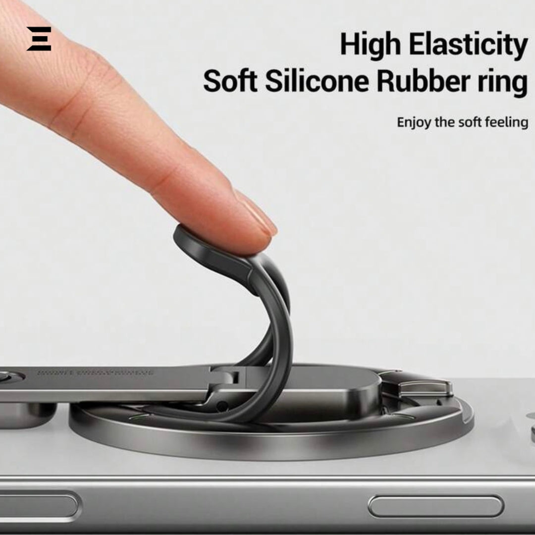 Magnetic Ring Phone Holder – 360° Rotating Stand & Grip IBRELIA