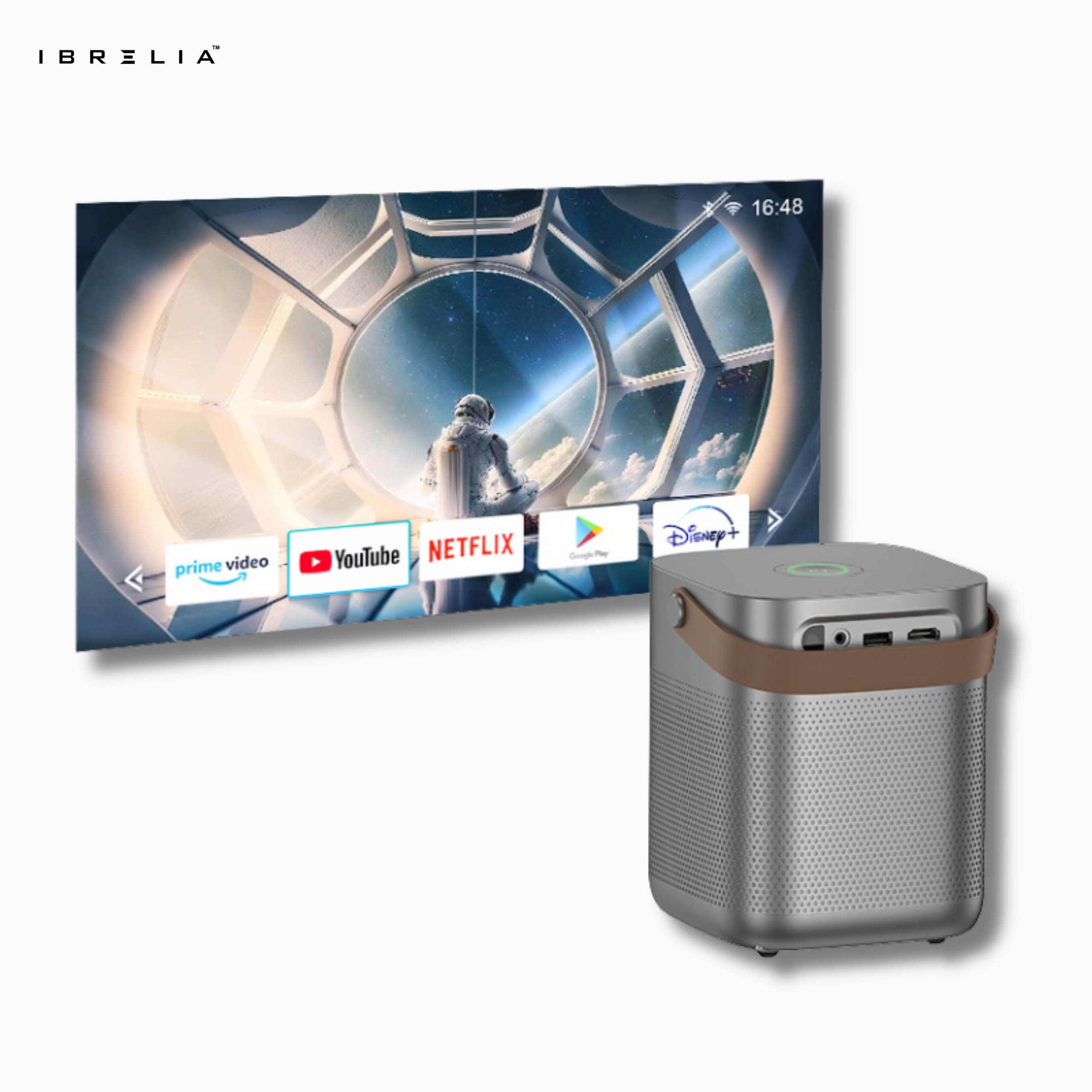 HOCO DT4 Smart Full Auto-Focus Projector (720P Android Version) | 190 ANSI | Auto Keystone | WiFi 2.4/5G | IBRELIA™ IBRELIA