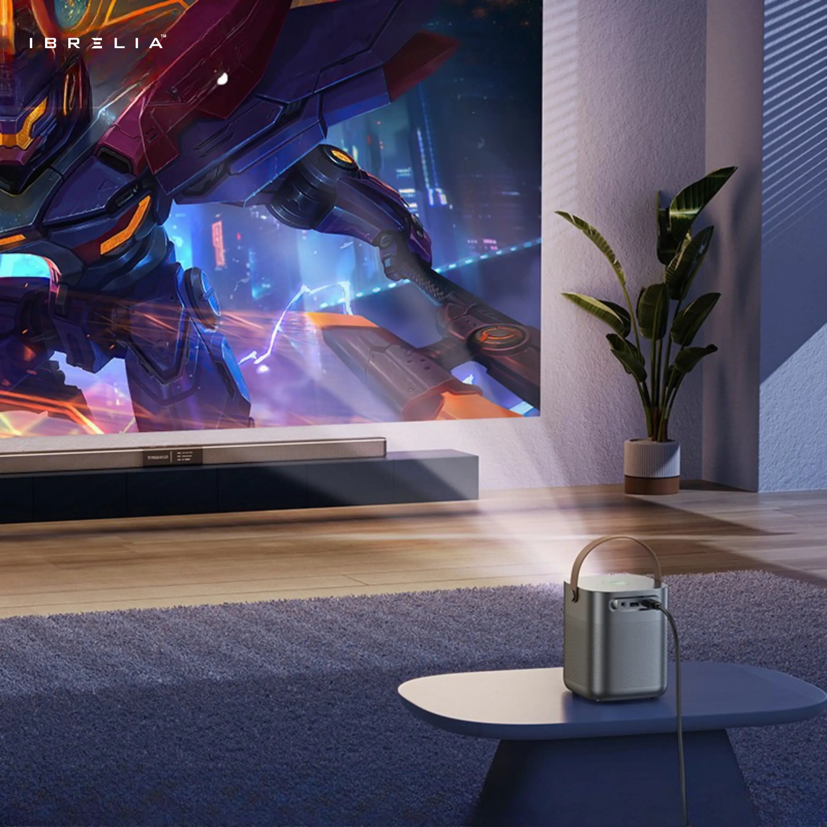 HOCO DT4 Smart Full Auto-Focus Projector (720P Android Version) | 190 ANSI | Auto Keystone | WiFi 2.4/5G | IBRELIA™ IBRELIA