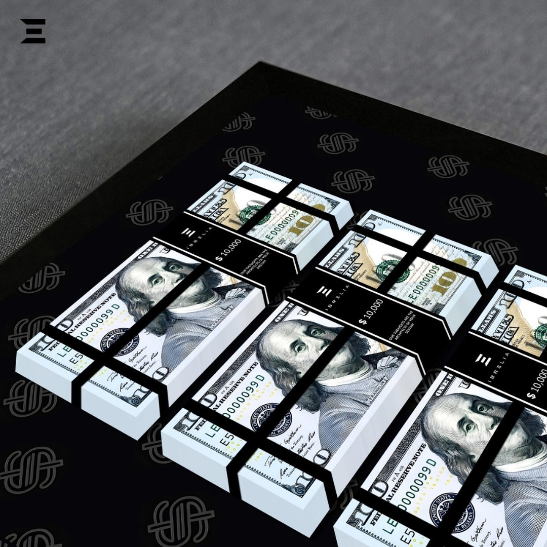 IBRELIA™ 3D USD Money Frame – $100 Stacks | Premium 12x12 Luxury Acrylic Display Frame