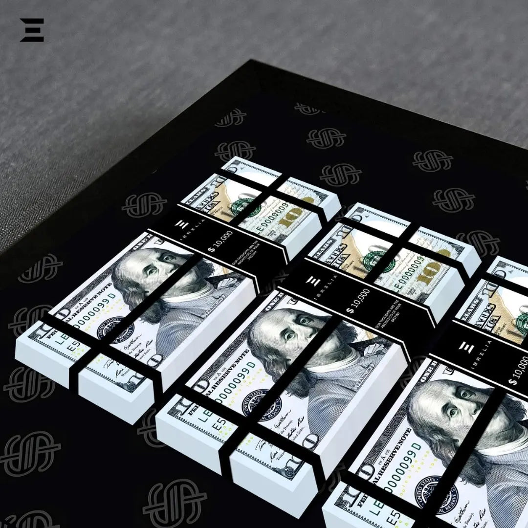 IBRELIA™ 3D USD Money Frame – $100 Stacks | Premium 12x12 Luxury Acrylic Display Frame IBRELIA