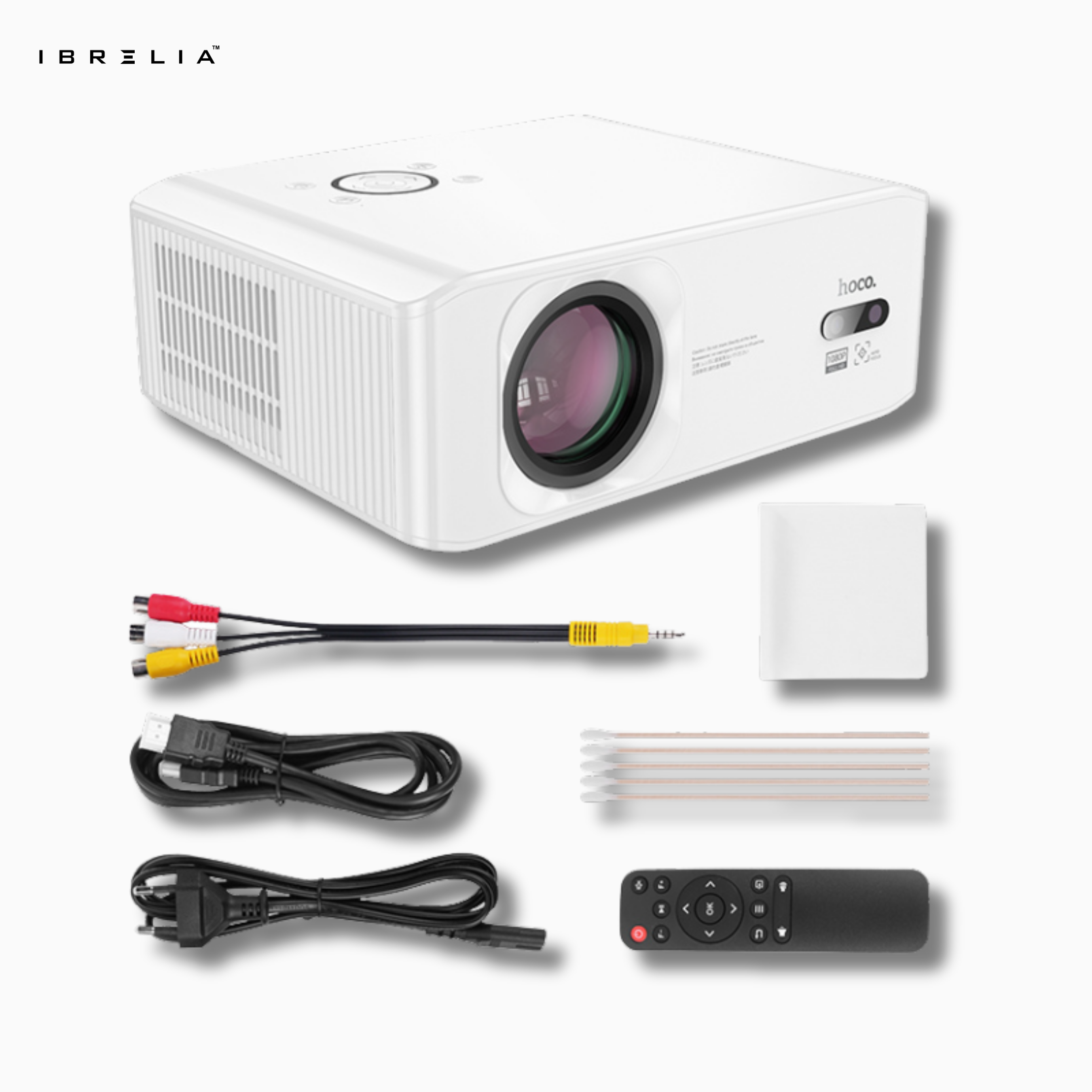 HOCO DT3 Smart Electric Focus Projector (1080P Android Version) | 370 ANSI | Auto Keystone | WiFi 2.4/5G | IBRELIA™ IBRELIA