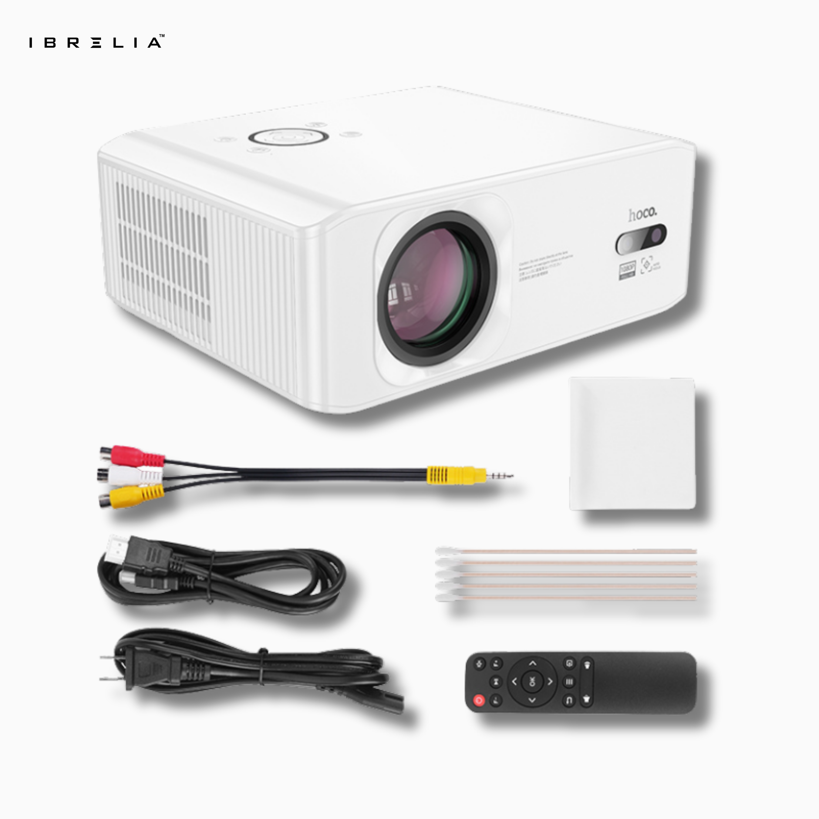 HOCO DT3 Smart Electric Focus Projector (1080P Android Version) | 370 ANSI | Auto Keystone | WiFi 2.4/5G | IBRELIA™ IBRELIA