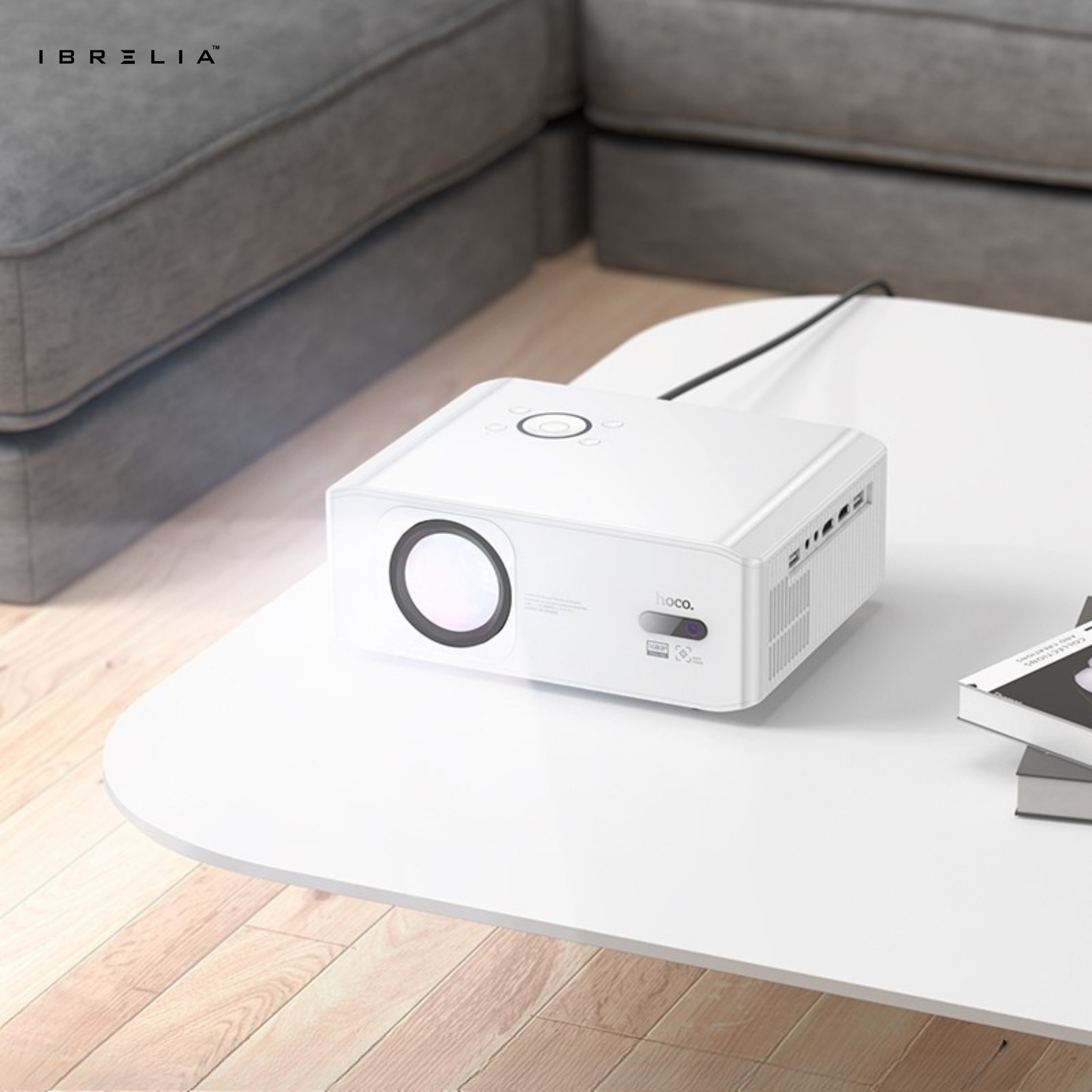 HOCO DT3 Smart Electric Focus Projector (1080P Android Version) | 370 ANSI | Auto Keystone | WiFi 2.4/5G | IBRELIA™ IBRELIA