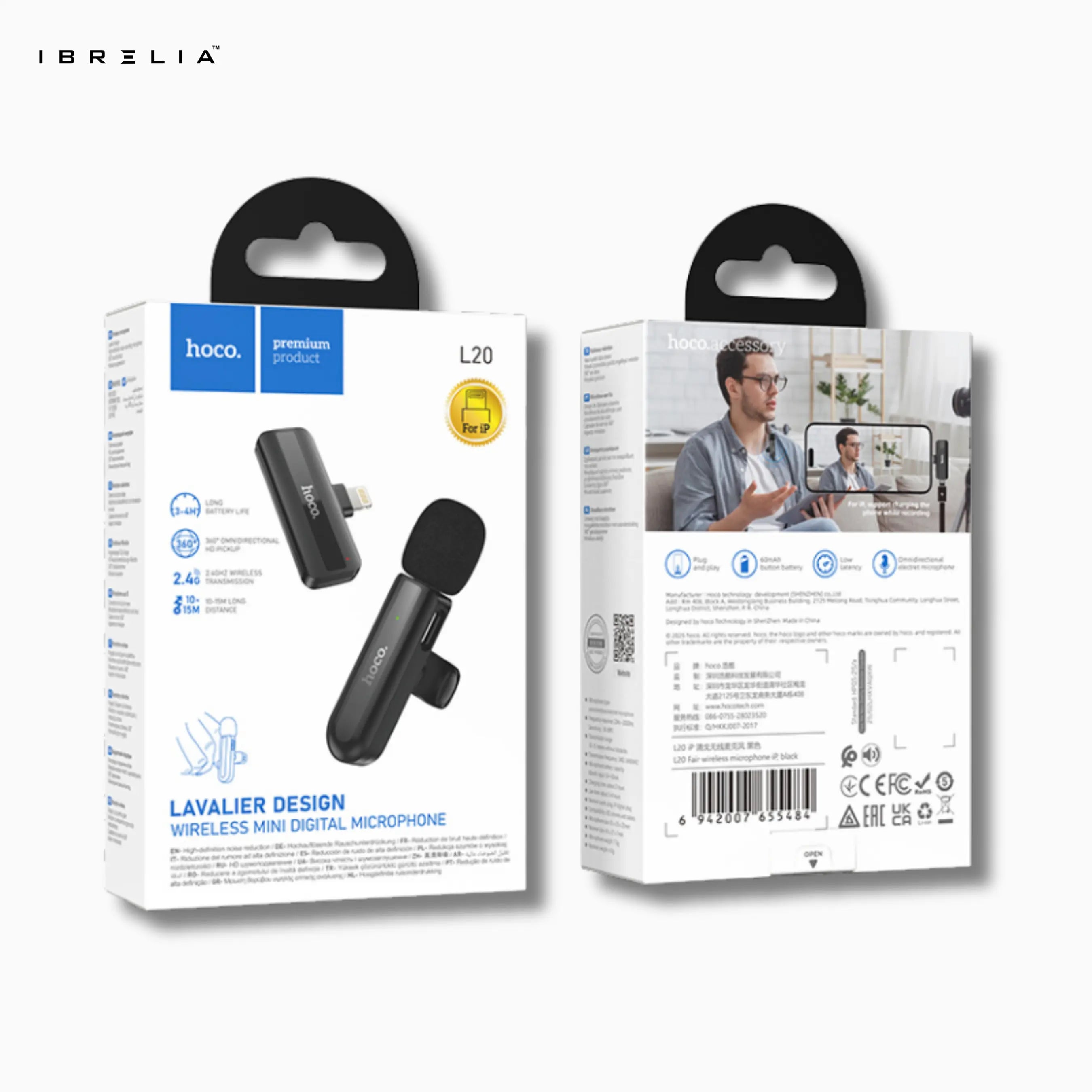 HOCO L20 Wireless Mini Digital Microphone (Lightning) | IBRELIA™ IBRELIA