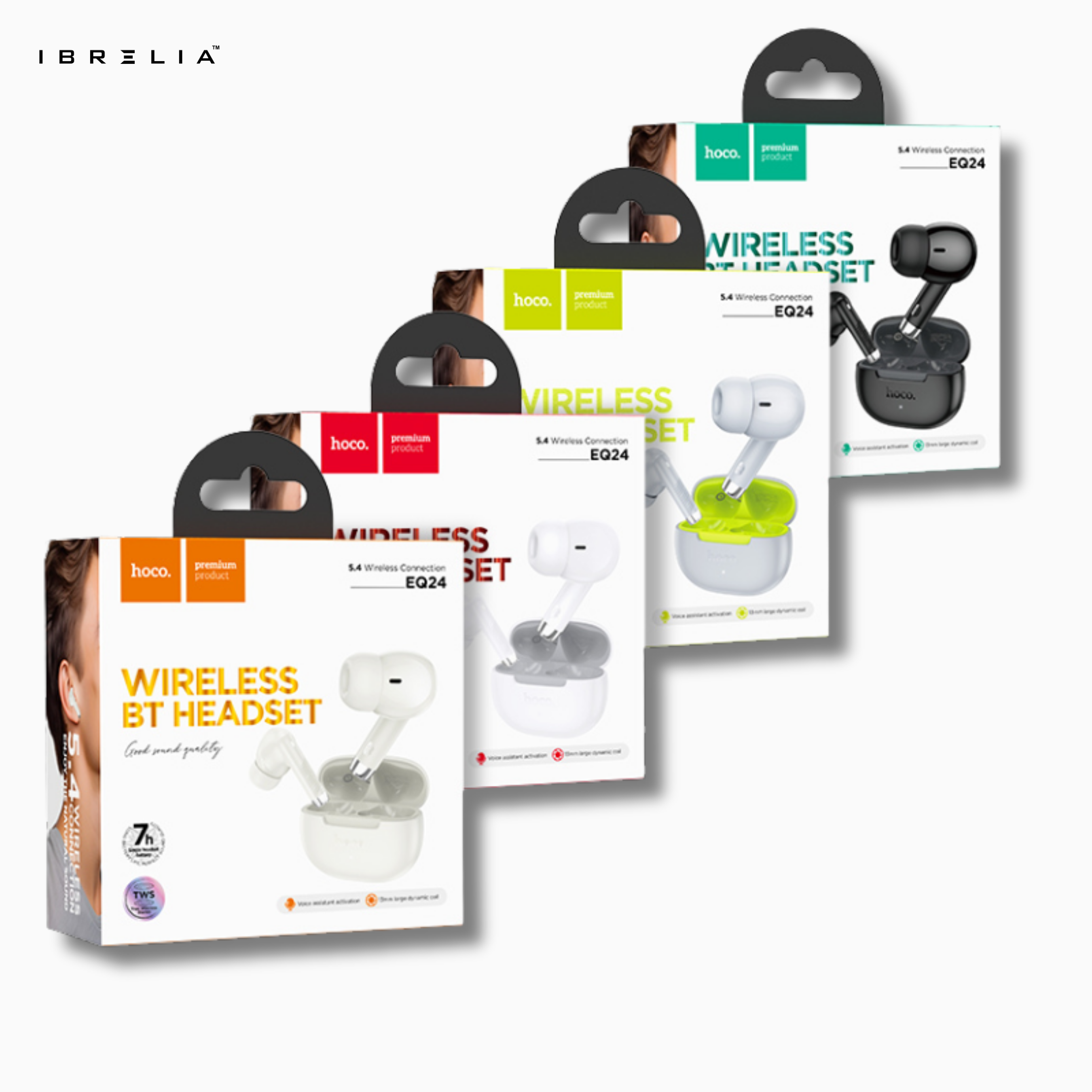 HOCO EQ24 Estrella Wireless BT Headset – Bluetooth 5.4 Earbuds with 7-Hour Battery & Hi-Fi Audio | IBRELIA™ IBRELIA