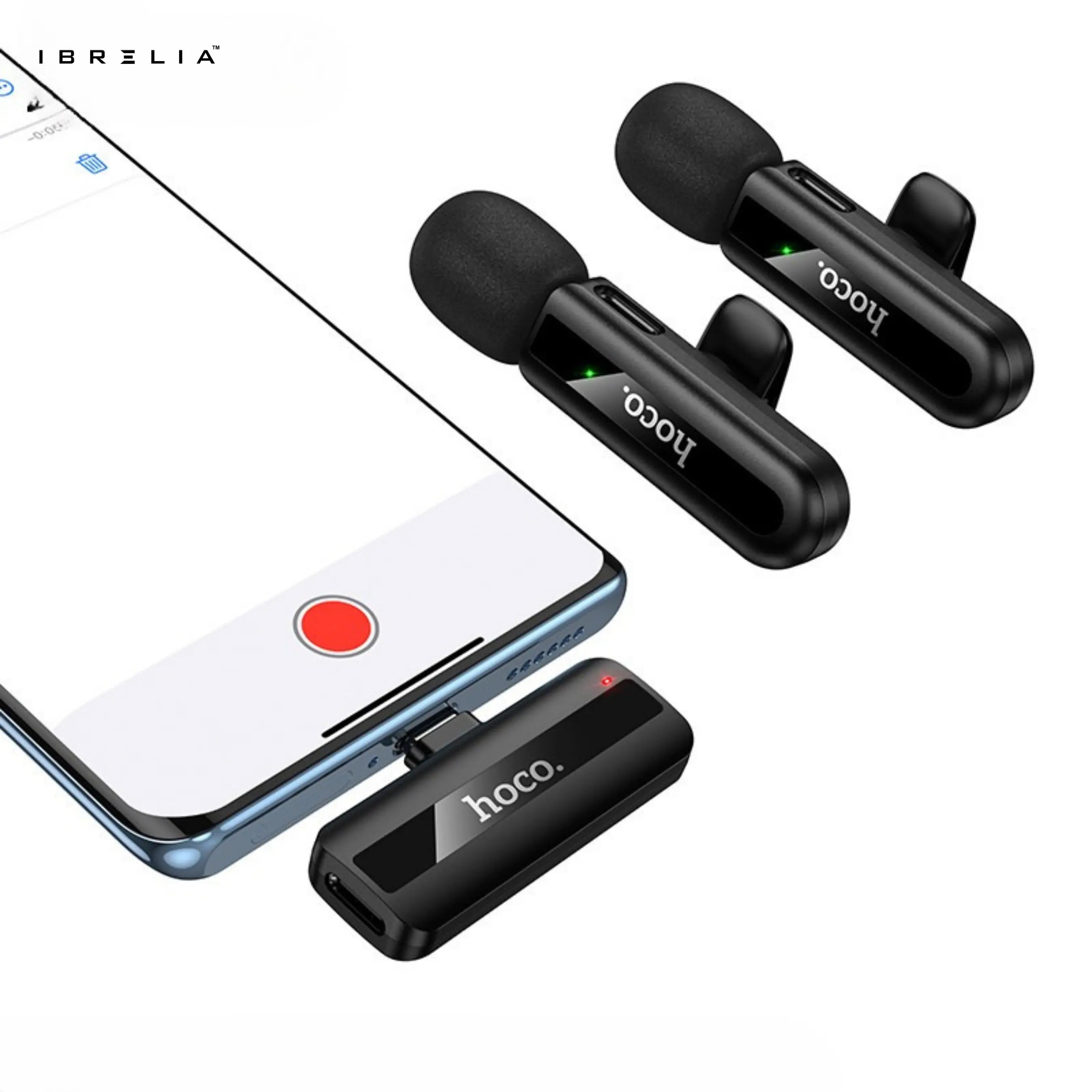 HOCO L20A Dual-Mic Wireless Mini Digital Microphone (Type-C + Lightning) | IBRELIA™ IBRELIA