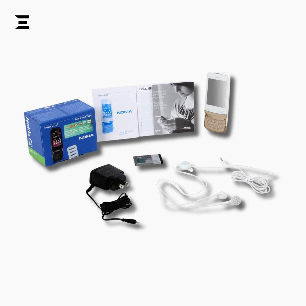 Nokia C2-03 Touch & Type | Brand New | Rose Gold & White Dual SIM Slider Phone | Complete Box with Accessories