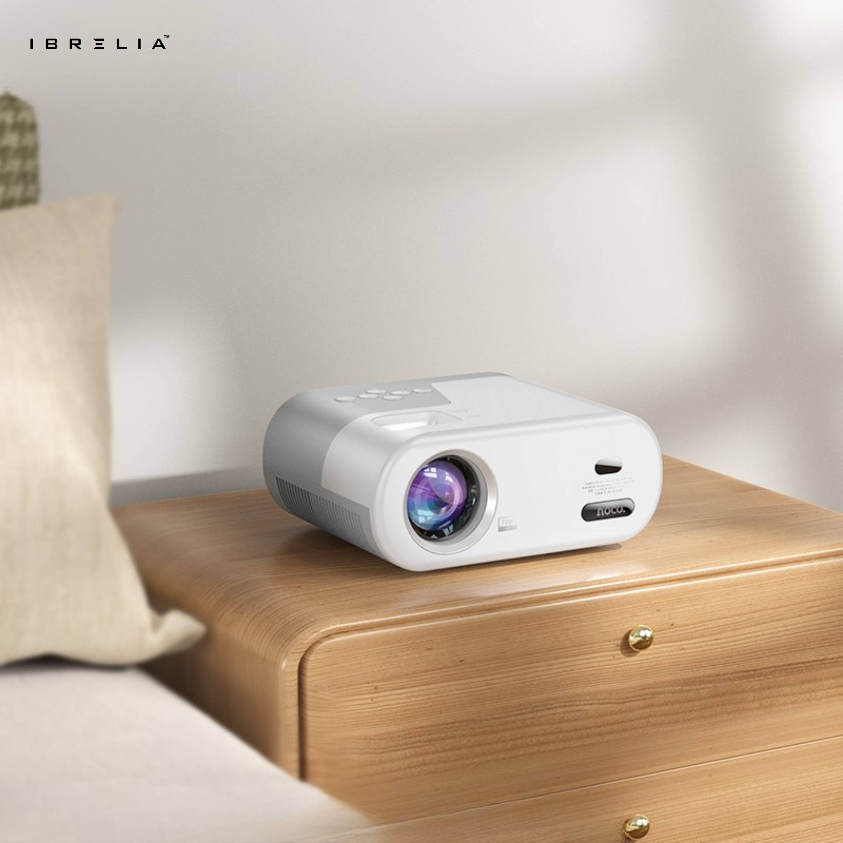 HOCO DT2 Smart Projector (720P Android Version) | 140 ANSI | WiFi 2.4/5G | Compact Mini Home Theater | IBRELIA™ IBRELIA