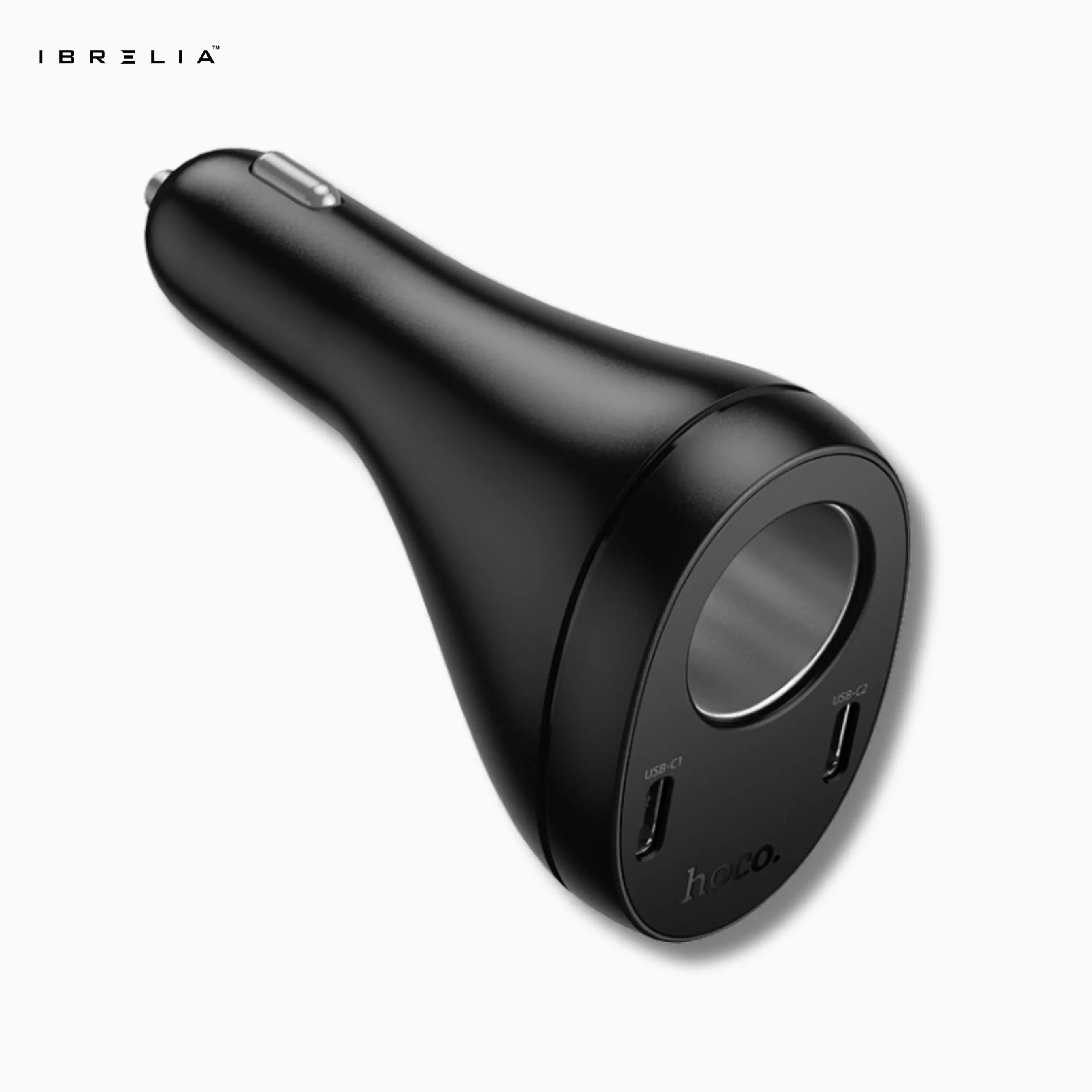 HOCO Z61 Correct Three-Port Cigarette Lighter Car Charger – 120W/240W Output + LED Voltage Display | IBRELIA™ IBRELIA