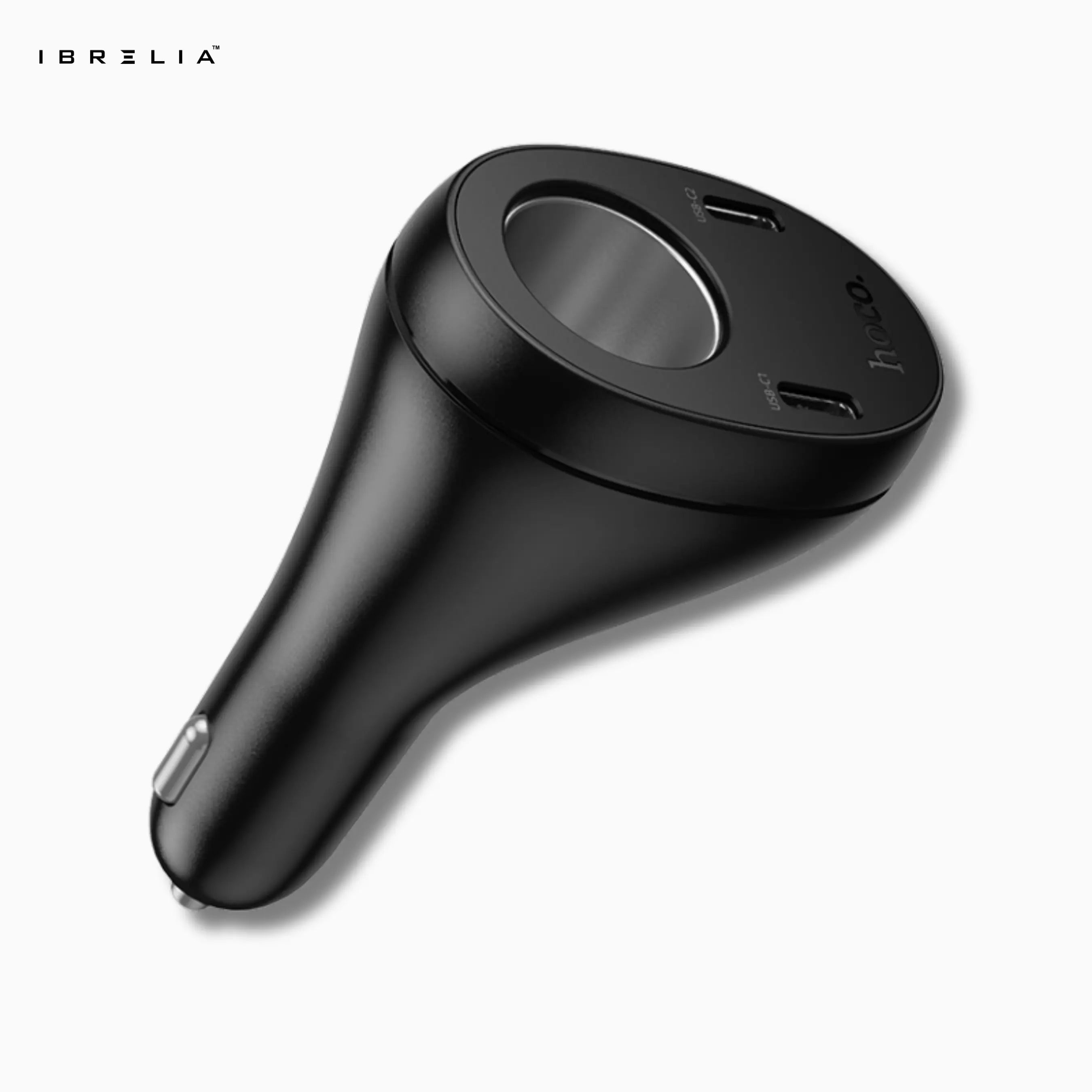 HOCO Z61 Correct Three-Port Cigarette Lighter Car Charger – 120W/240W Output + LED Voltage Display | IBRELIA™ IBRELIA