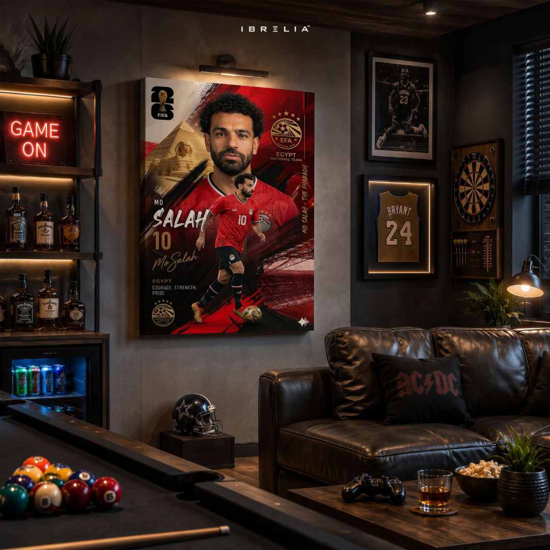 Mohamed Salah Egypt FIFA World Cup 2026 Wrapped Frame Wall Art | IBRELIA™