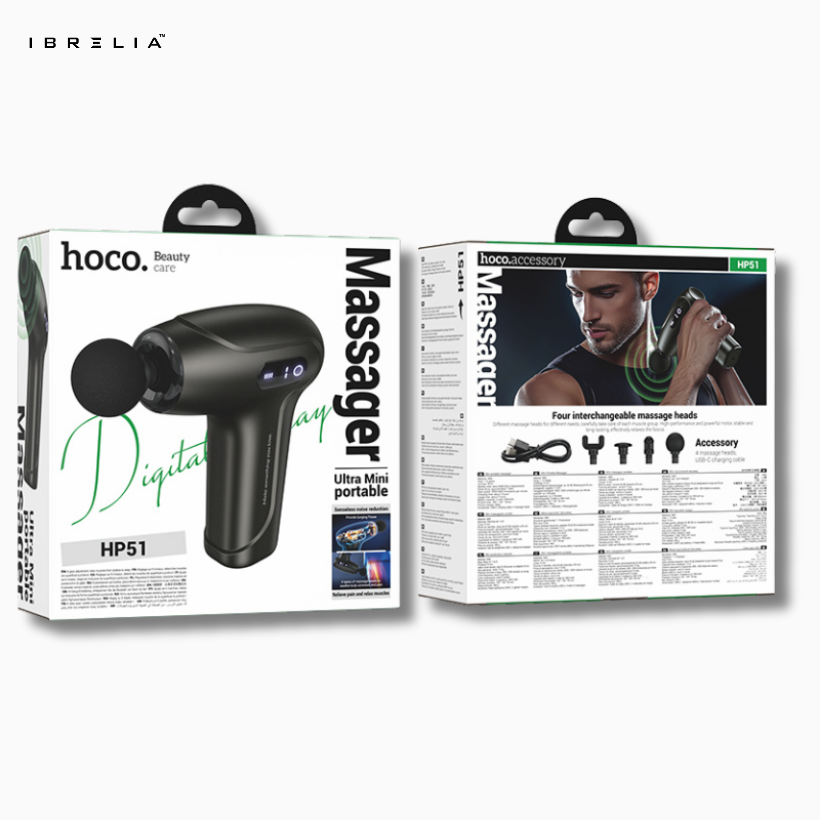 HOCO HP51 Electric Mini Silent Fascia Gun | Ultra Mini Deep Tissue Massager | 6-Speed Power | IBRELIA™ IBRELIA