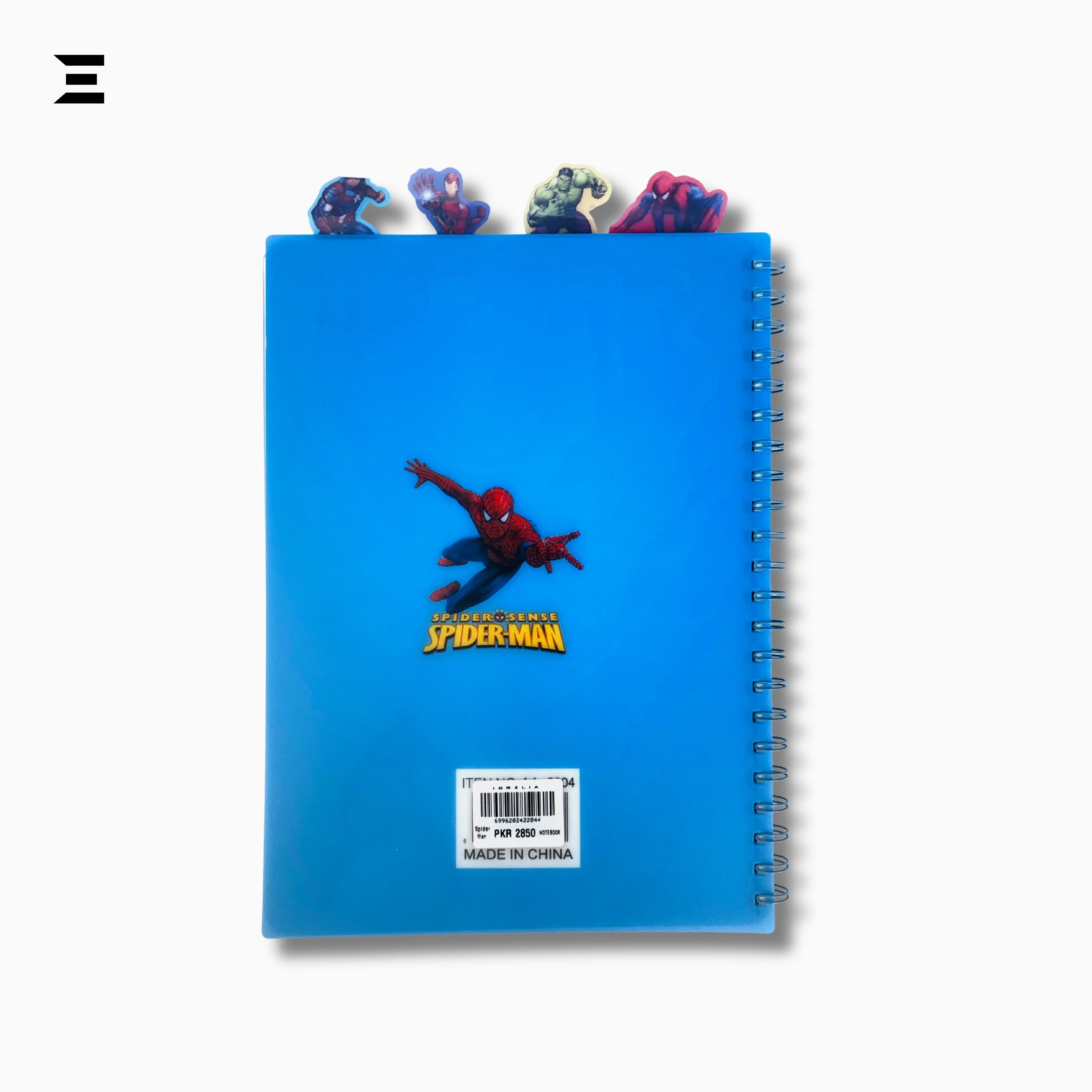 Marvel Heroes Spider-Man A4 Spiral Notebook | Holographic Print Cover | Superhero Lined Journal with Character Tabs | IBRELIA™ IBRELIA