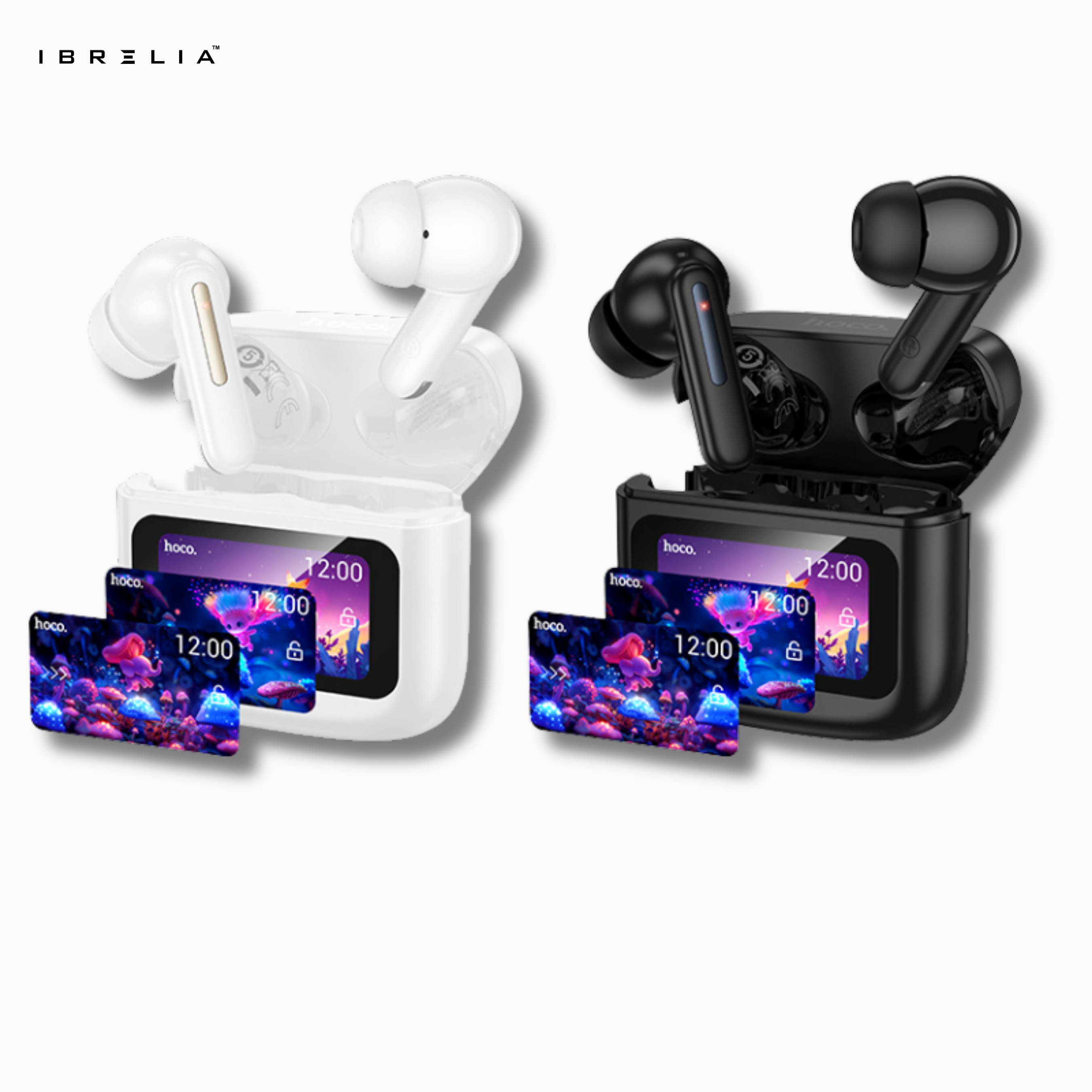 HOCO EQ14 Cool Color True Wireless BT Headset with Smart Touch Screen | 7H Playtime | IBRELIA™