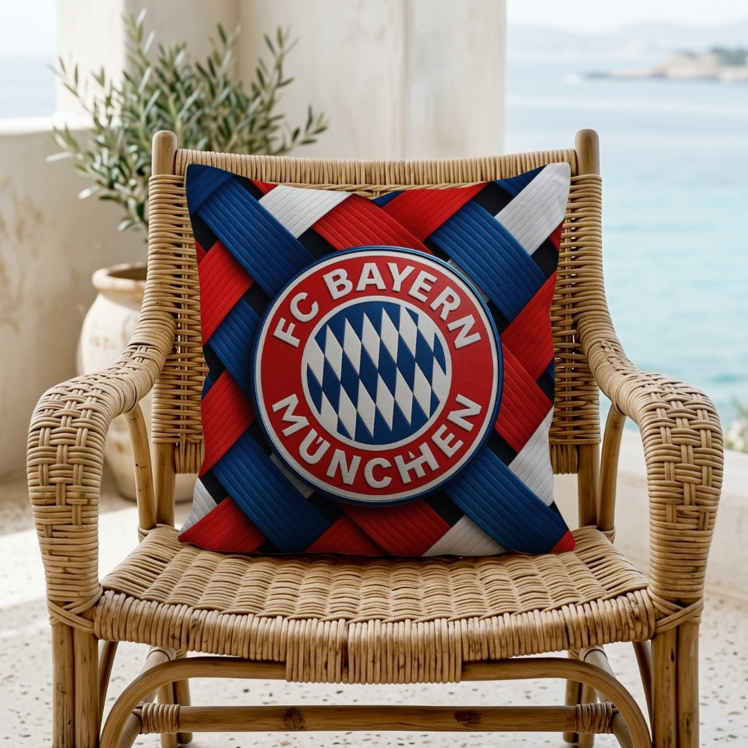 Bayern Munich Football Club Cushion | Premium Jute Fabric | Double-Sided Print | IBRELIA™ IBRELIA