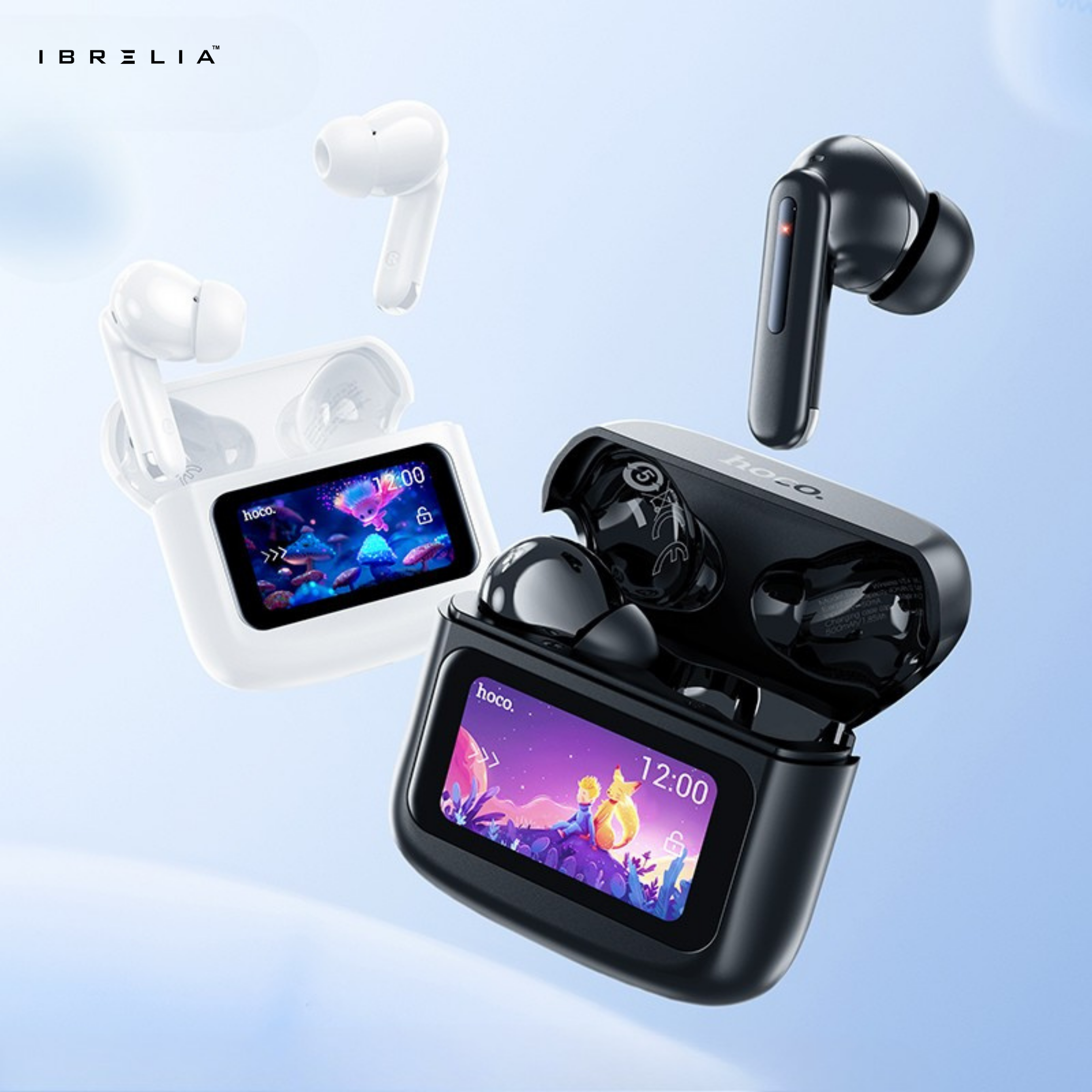 HOCO EQ14 Cool Color True Wireless BT Headset with Smart Touch Screen | 7H Playtime | IBRELIA™
