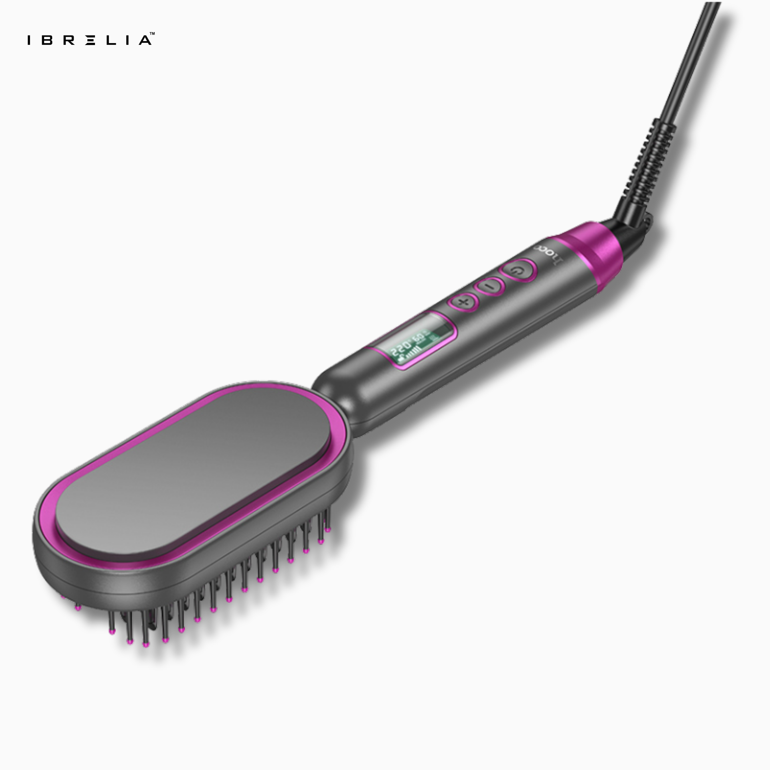 HOCO HP44 Digital Display Straight Hair Comb | Wide-Board Fast Heating Brush | 120–220°C | IBRELIA™