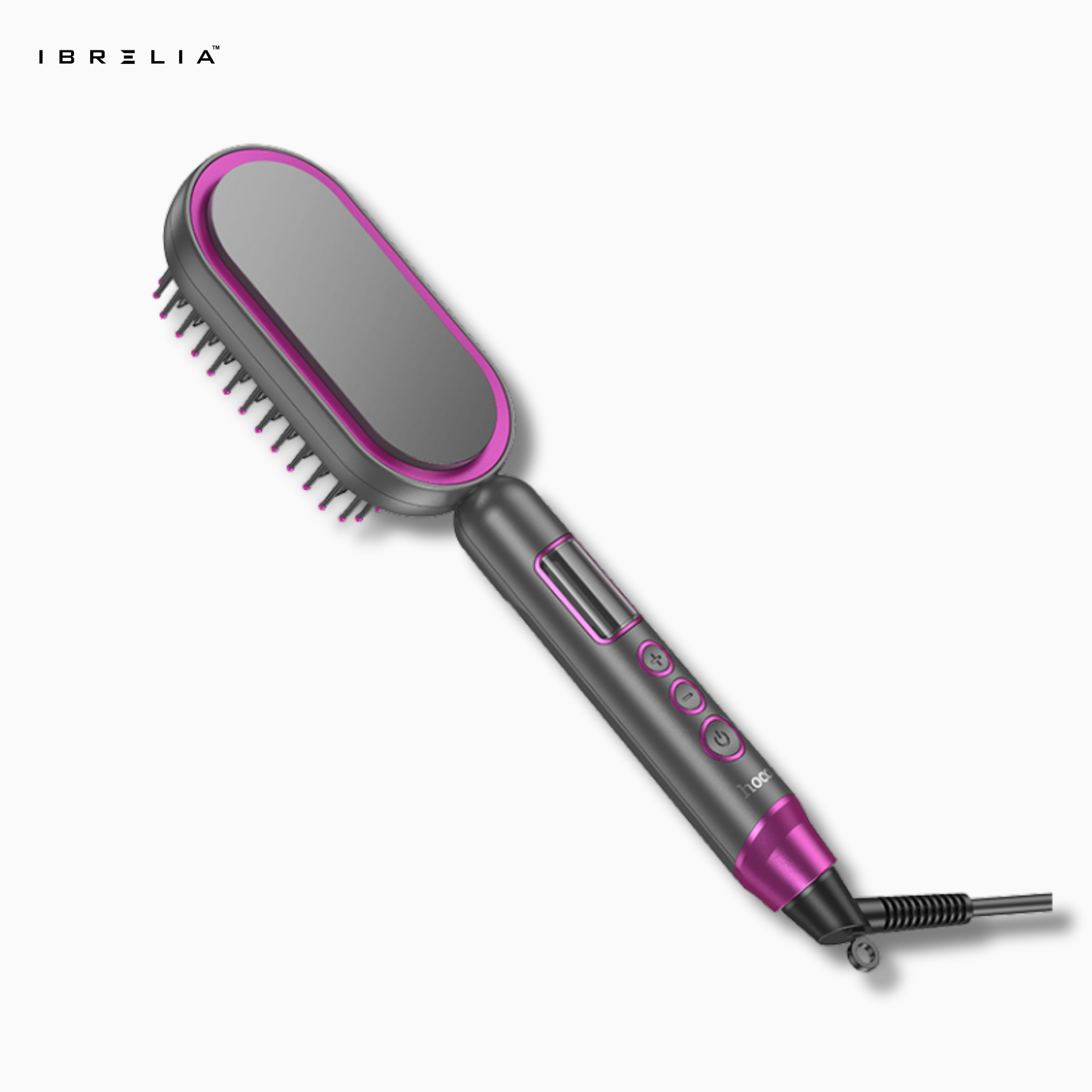 HOCO HP44 Digital Display Straight Hair Comb | Wide-Board Fast Heating Brush | 120–220°C | IBRELIA™