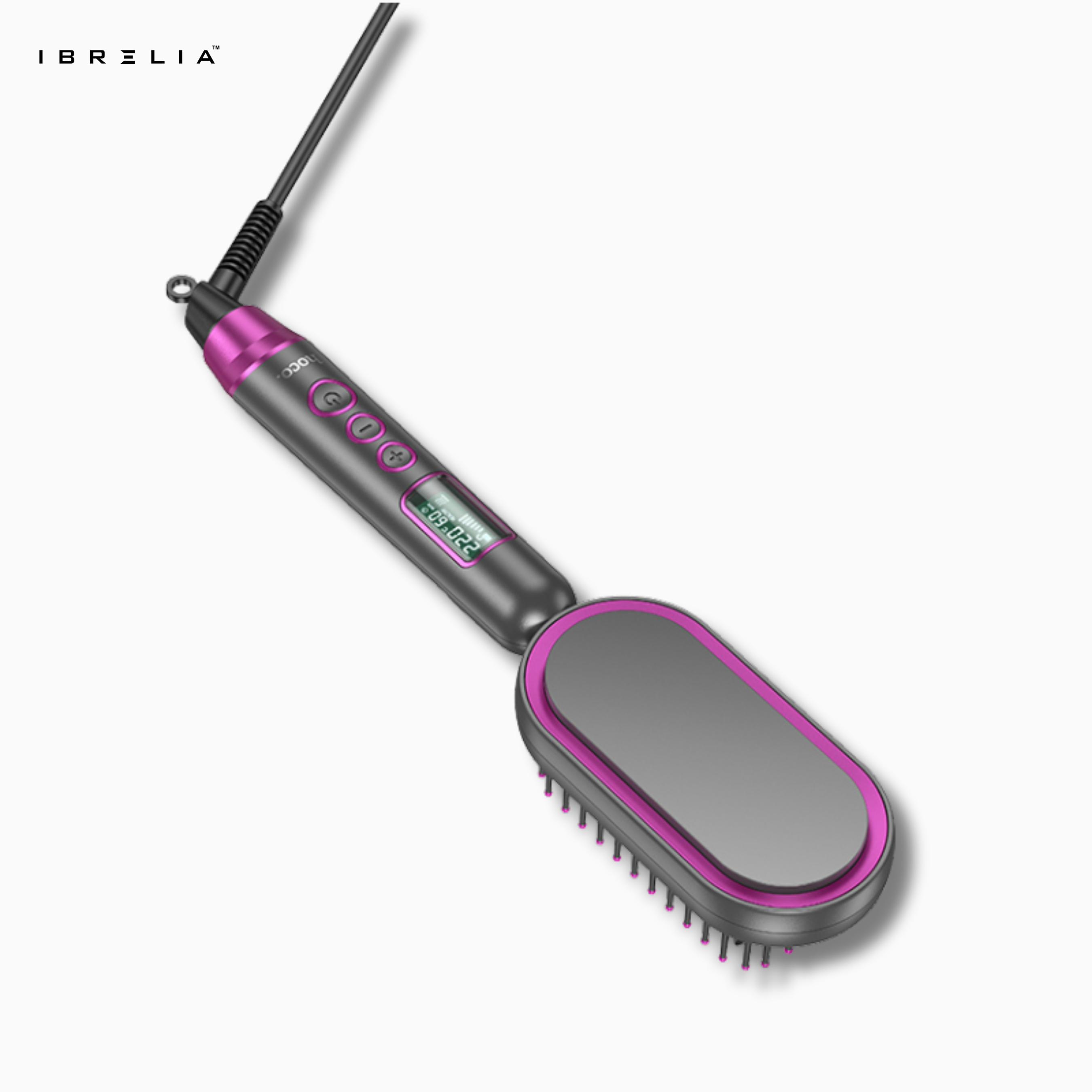HOCO HP44 Digital Display Straight Hair Comb | Wide-Board Fast Heating Brush | 120–220°C | IBRELIA™ IBRELIA