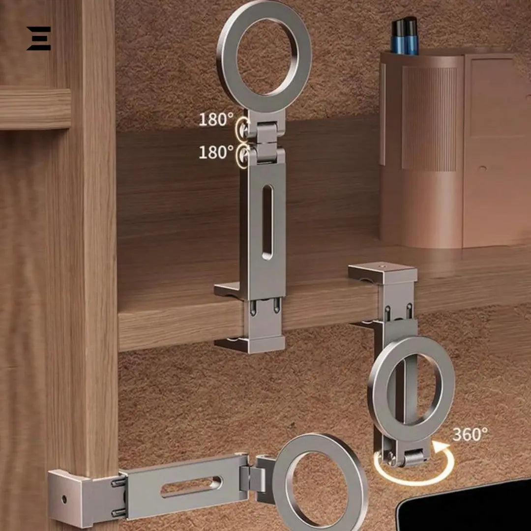 Universal Magnetic Clip Phone Holder – 360° Rotating Travel Stand IBRELIA