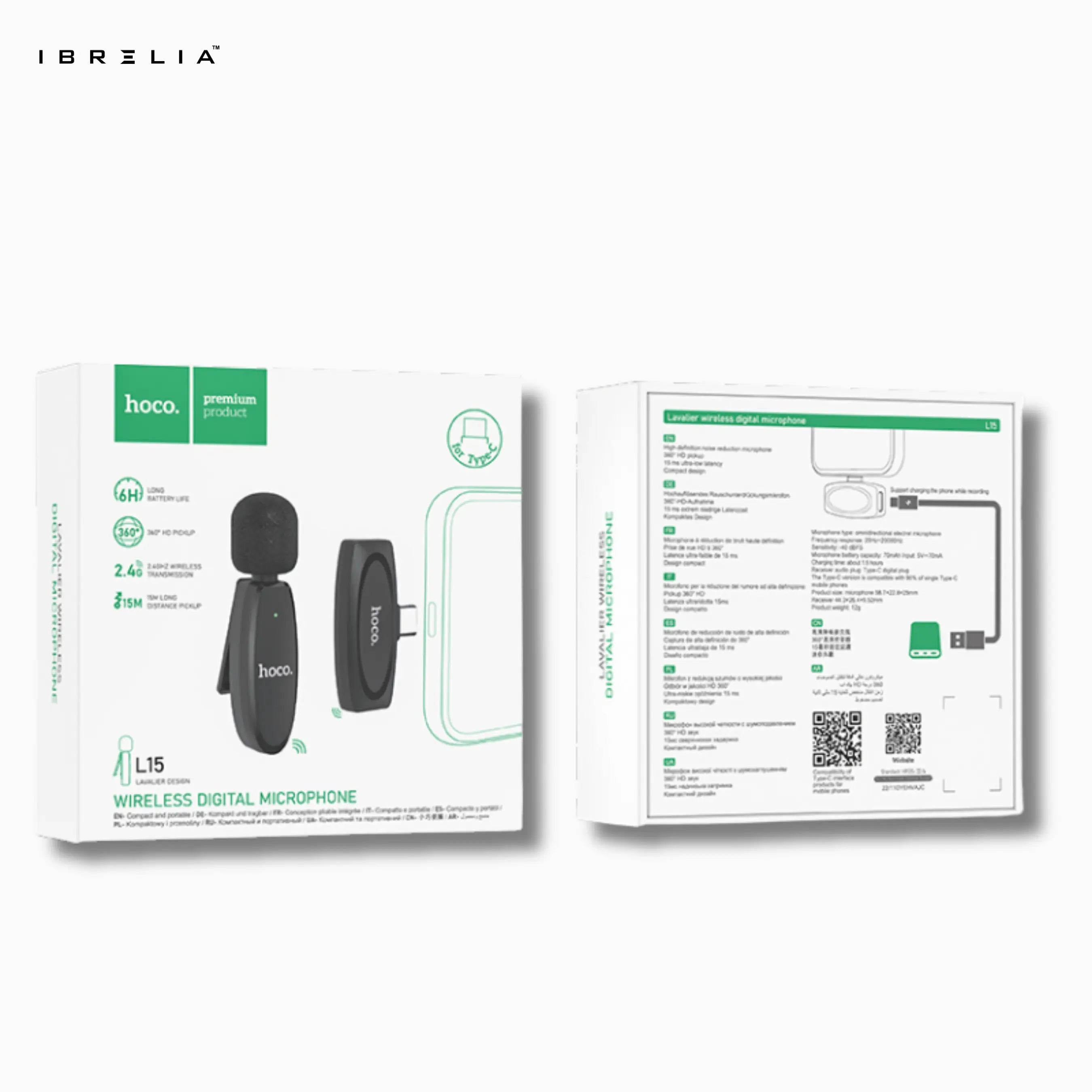 HOCO L15 Wireless Digital Microphone (Type-C Version) | IBRELIA™ IBRELIA