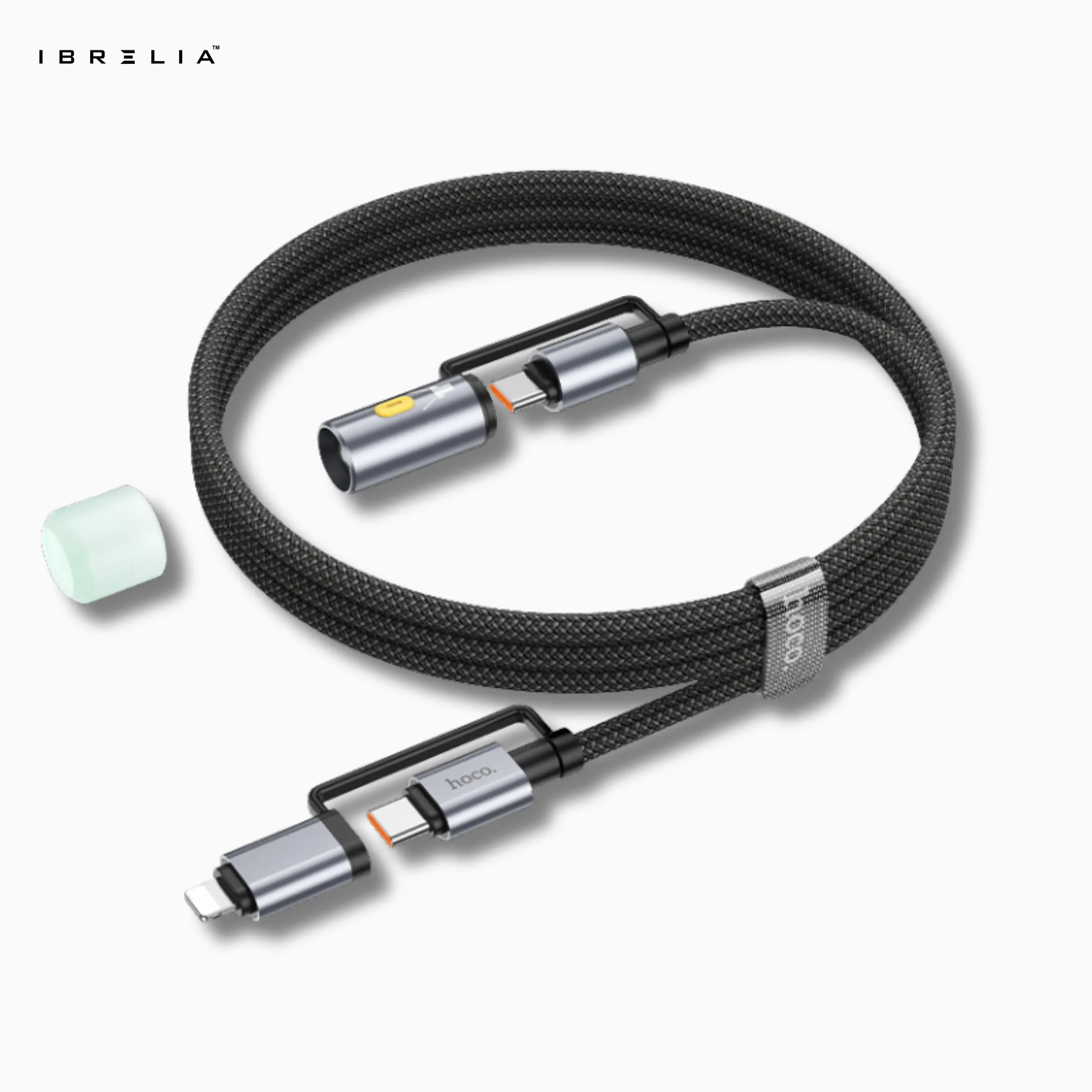 HOCO U138 All-in-One LED Light 2-in-1 Fast Charging Cable (USB-C to iP + USB-C) | IBRELIA™ IBRELIA