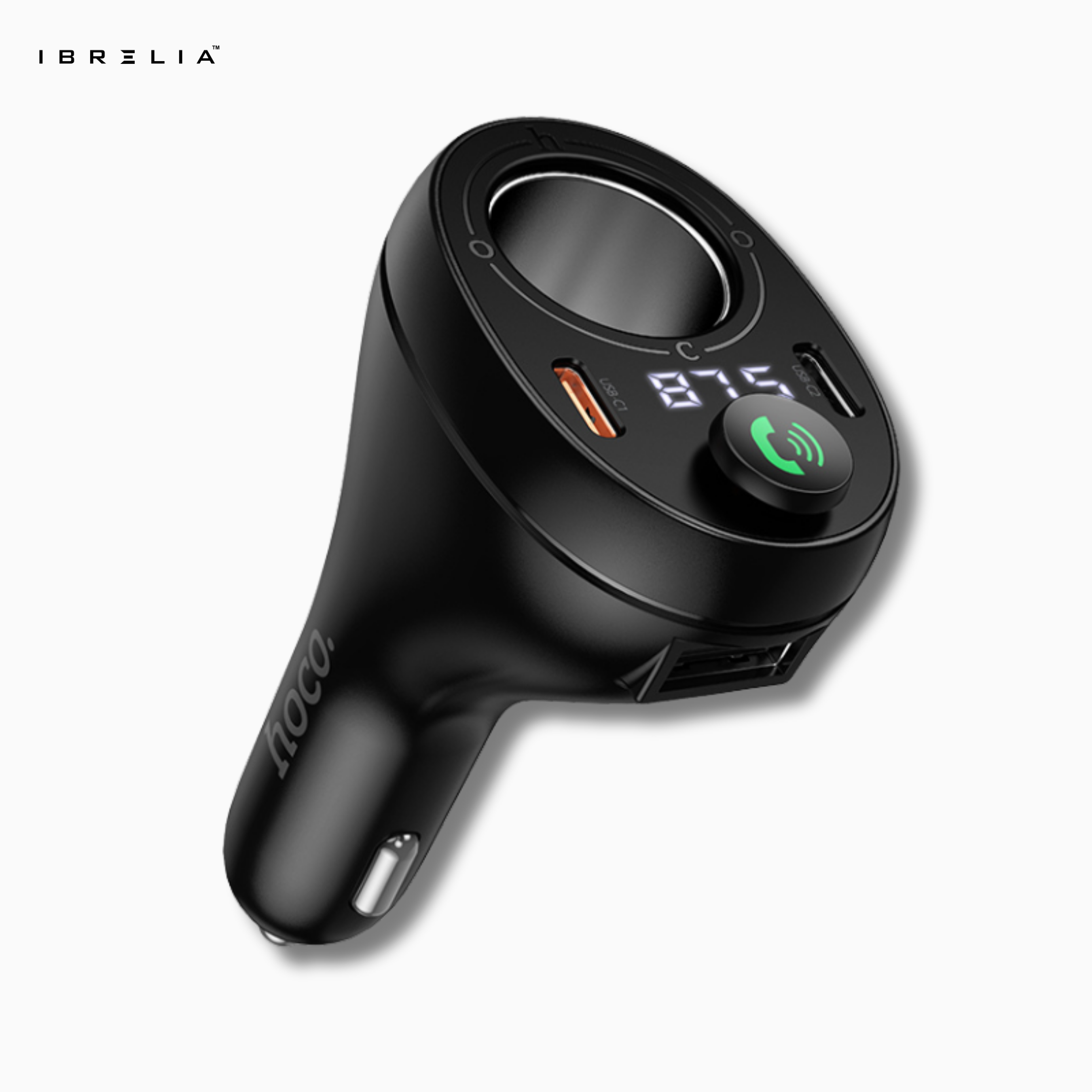 HOCO E88 – 120W High-Power Car Charger + BT FM Transmitter | IBRELIA™