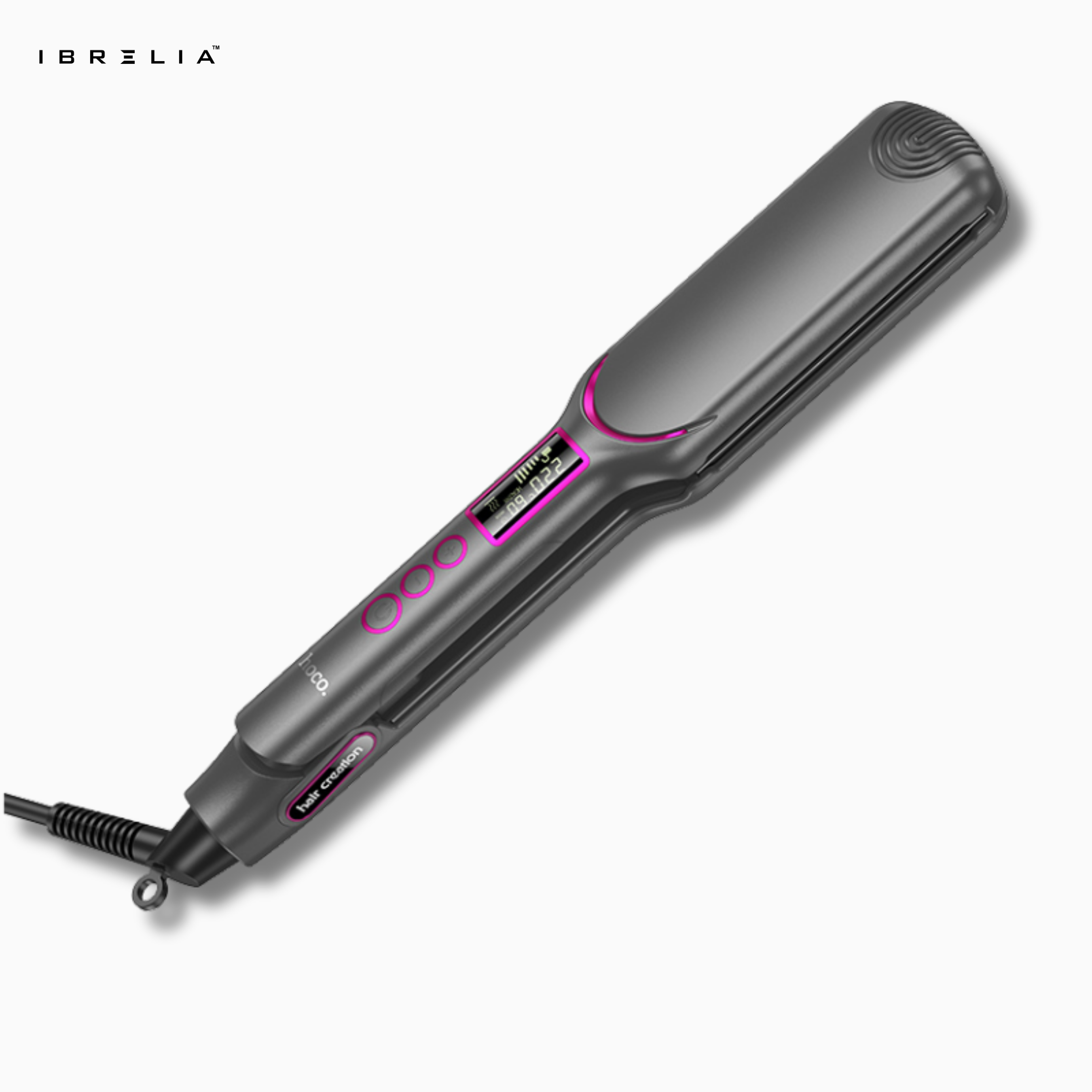HOCO HP42 Wide Board Hair Straightener (Digital Display) | 106mm Heating Plate | 120–220°C | IBRELIA™ IBRELIA