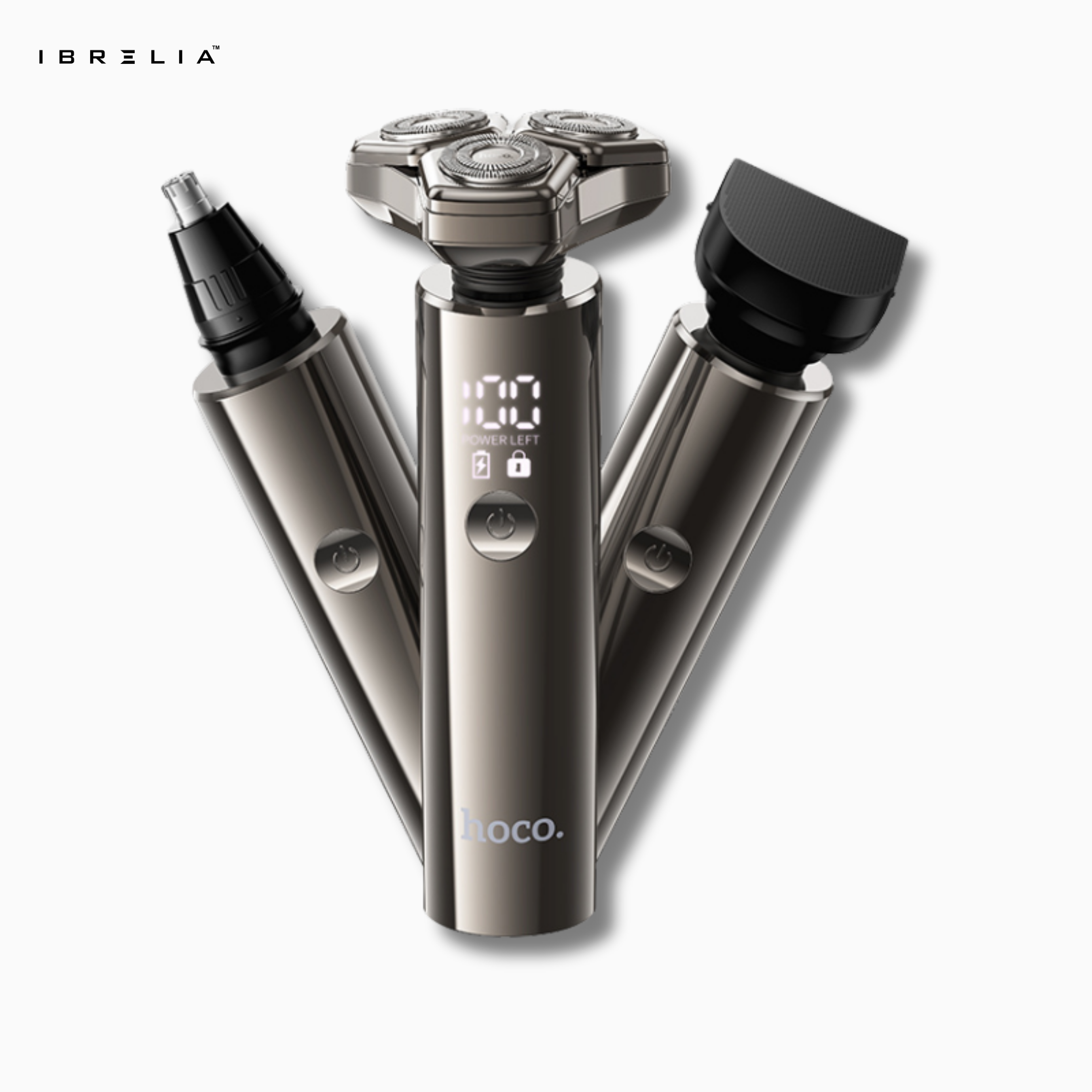 HOCO HP36 3-in-1 Grooming & Shaving Kit | Electric Shaver + Nose Trimmer + Hair Clipper | IPX6 Waterproof | IBRELIA™ IBRELIA