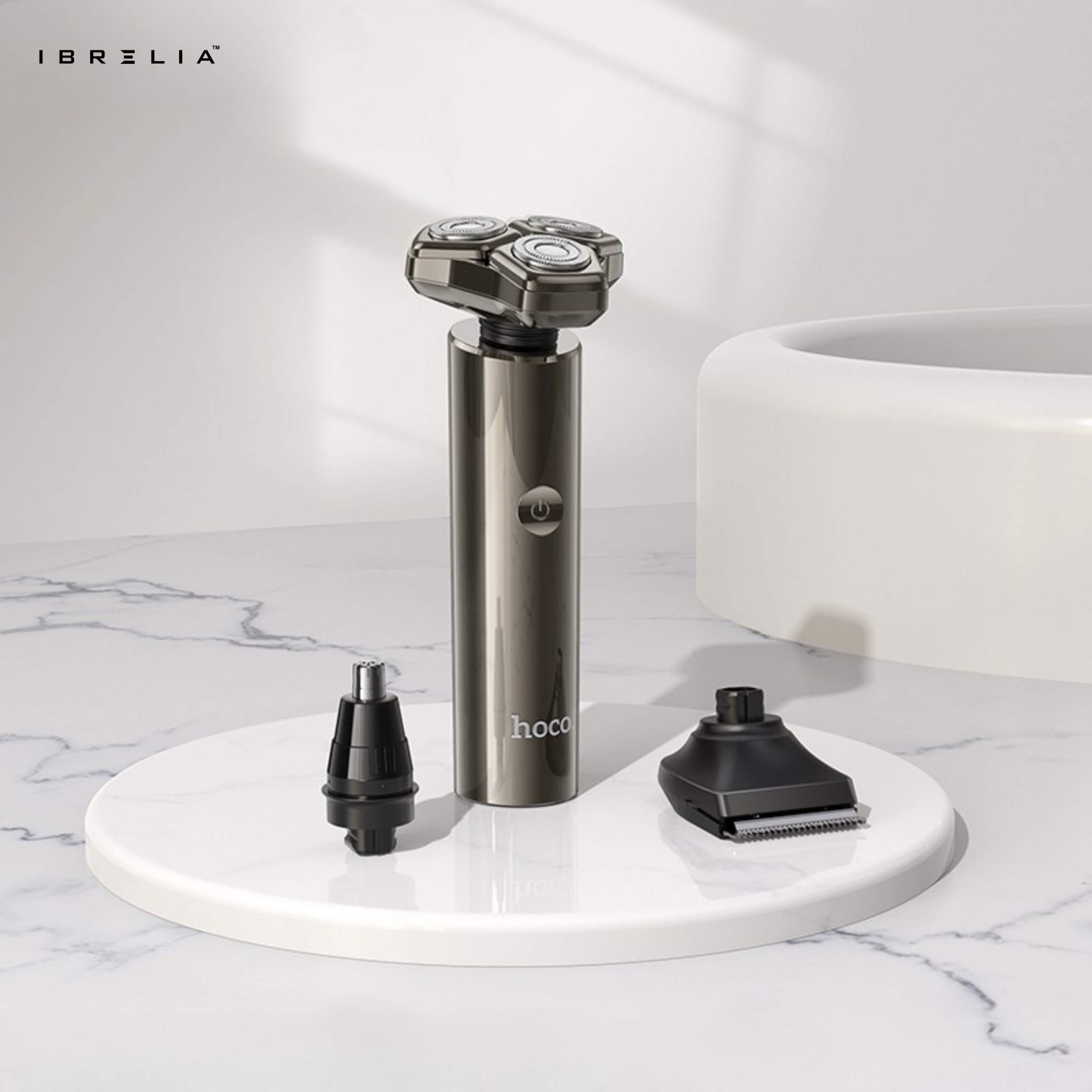 HOCO HP36 3-in-1 Grooming & Shaving Kit | Electric Shaver + Nose Trimmer + Hair Clipper | IPX6 Waterproof | IBRELIA™ IBRELIA