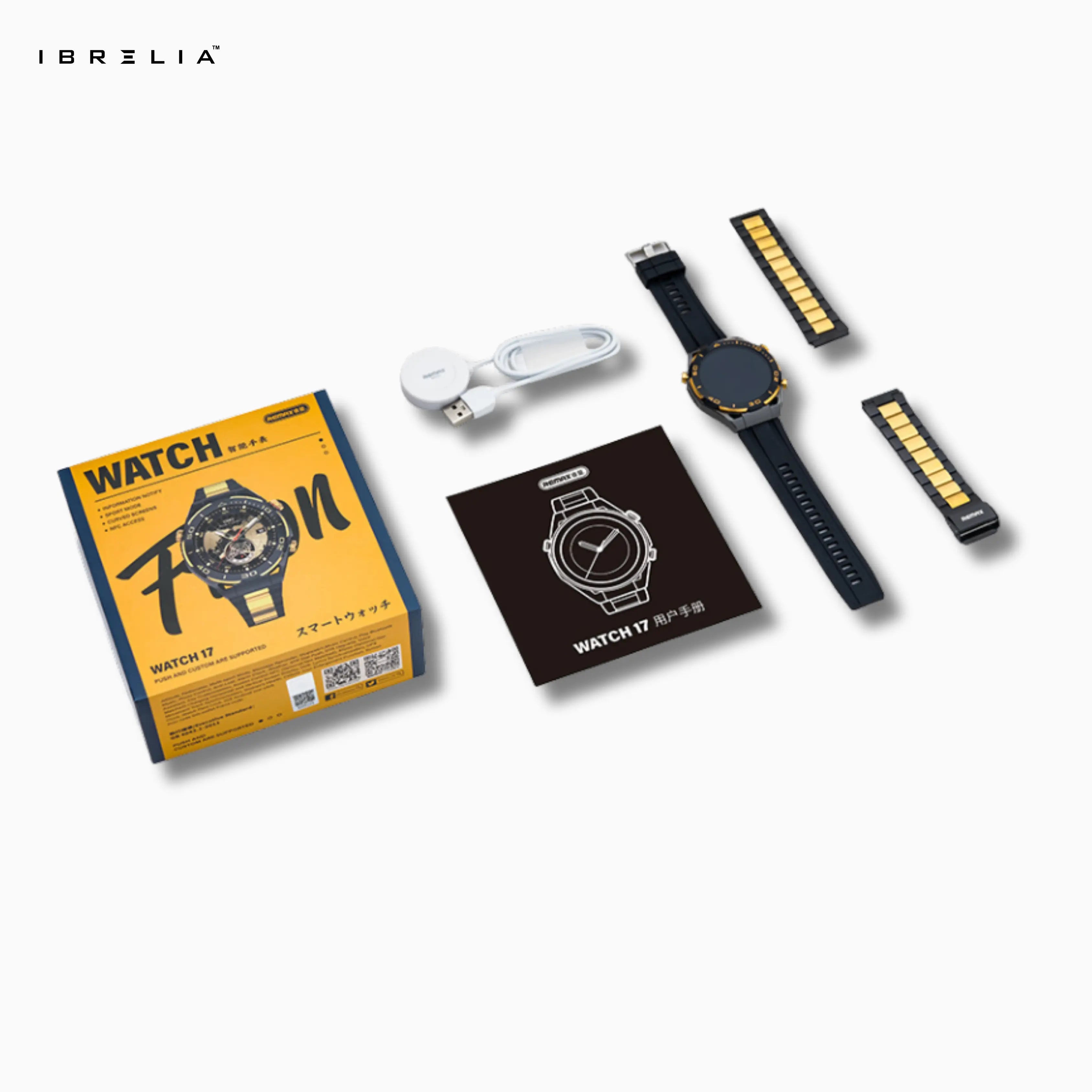 REMAX Smart Watch WATCH17 | Premium Alloy Build | Dual Watchbands Included | IBRELIA™ IBRELIA
