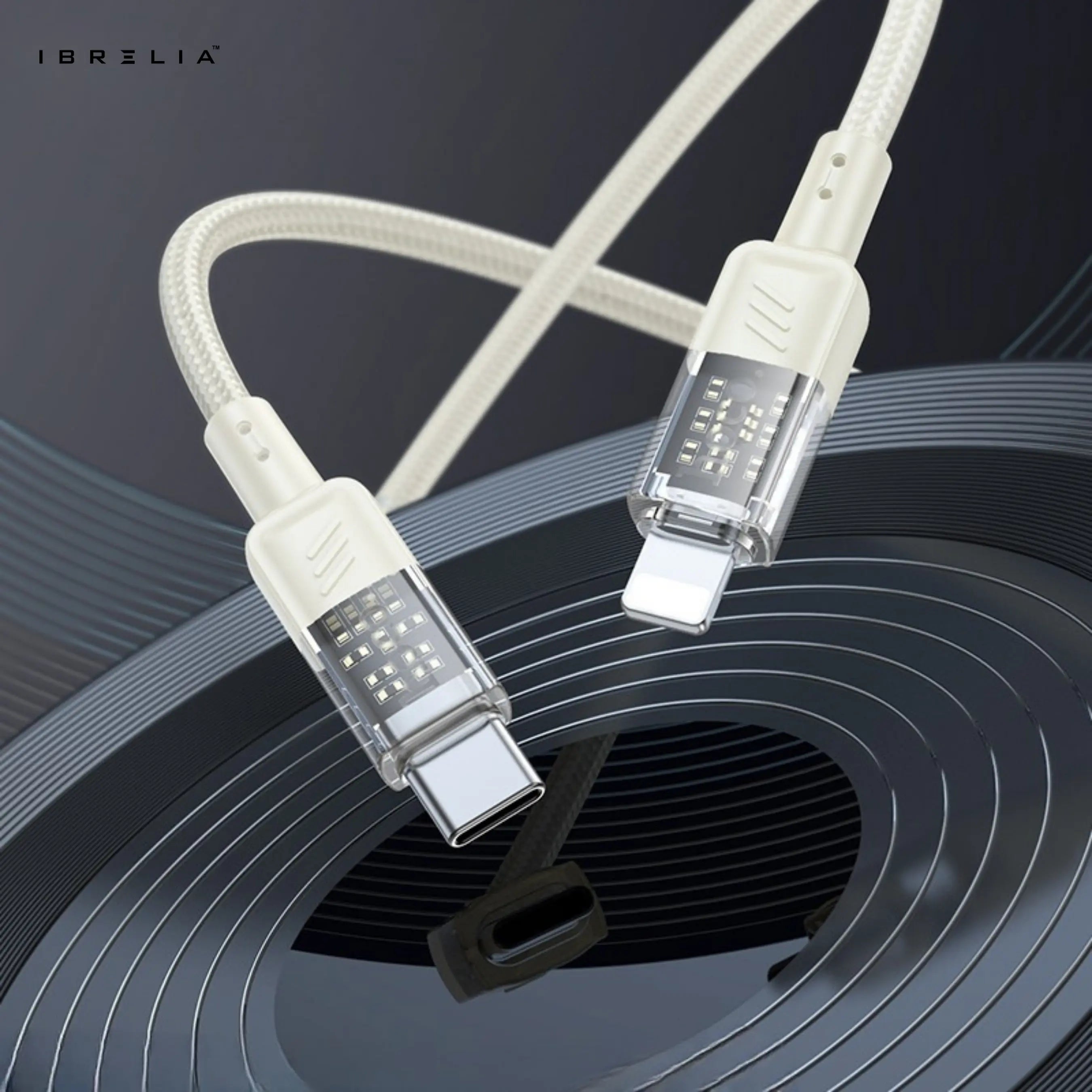 HOCO U129 Spirit Transparent 27W Fast Charging Cable (USB-C to iPhone) | IBRELIA™ IBRELIA
