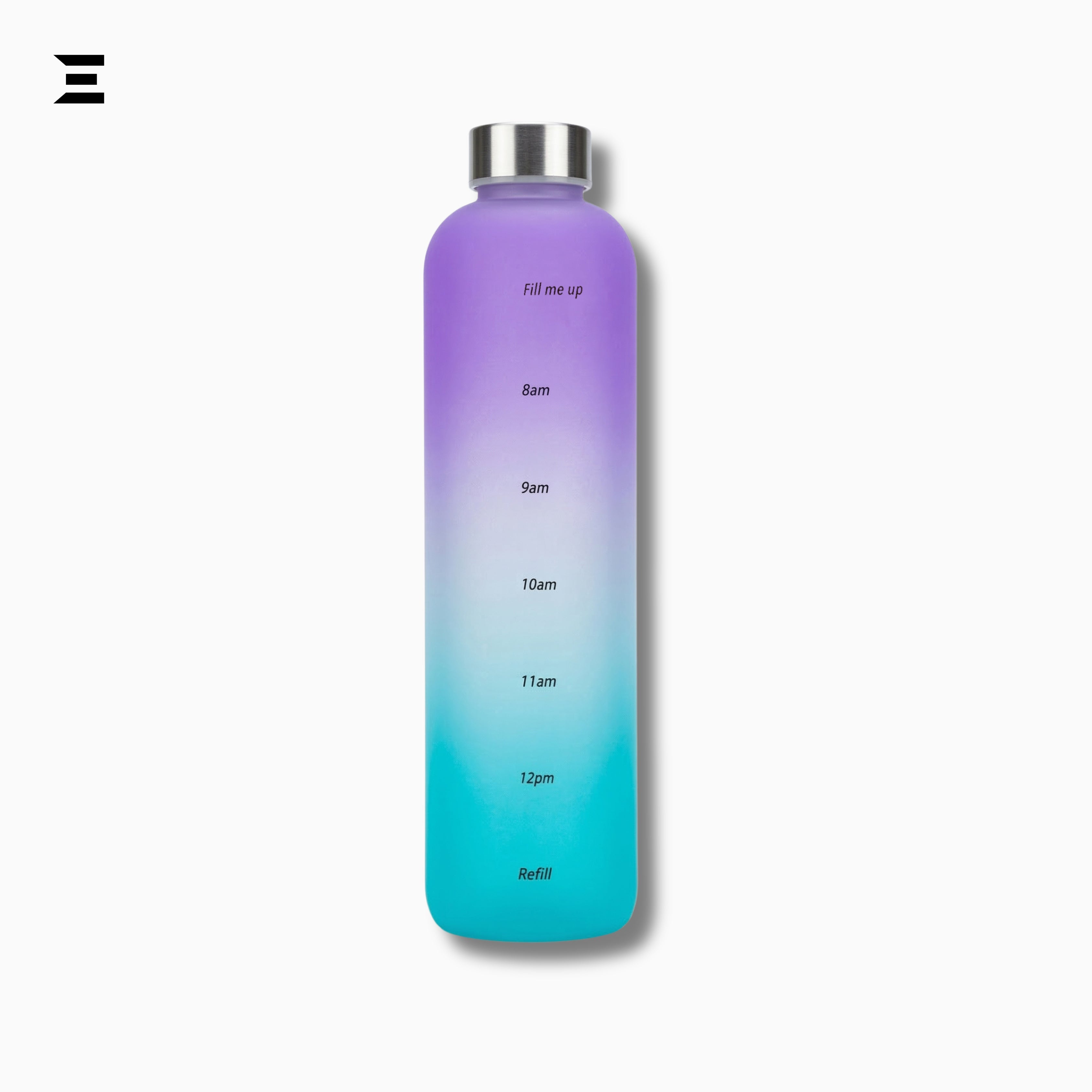 Purple Gradient Motivational Water Bottle with Time Marker | Daily Hydration Reminder Bottle | IBRELIA™ IBRELIA