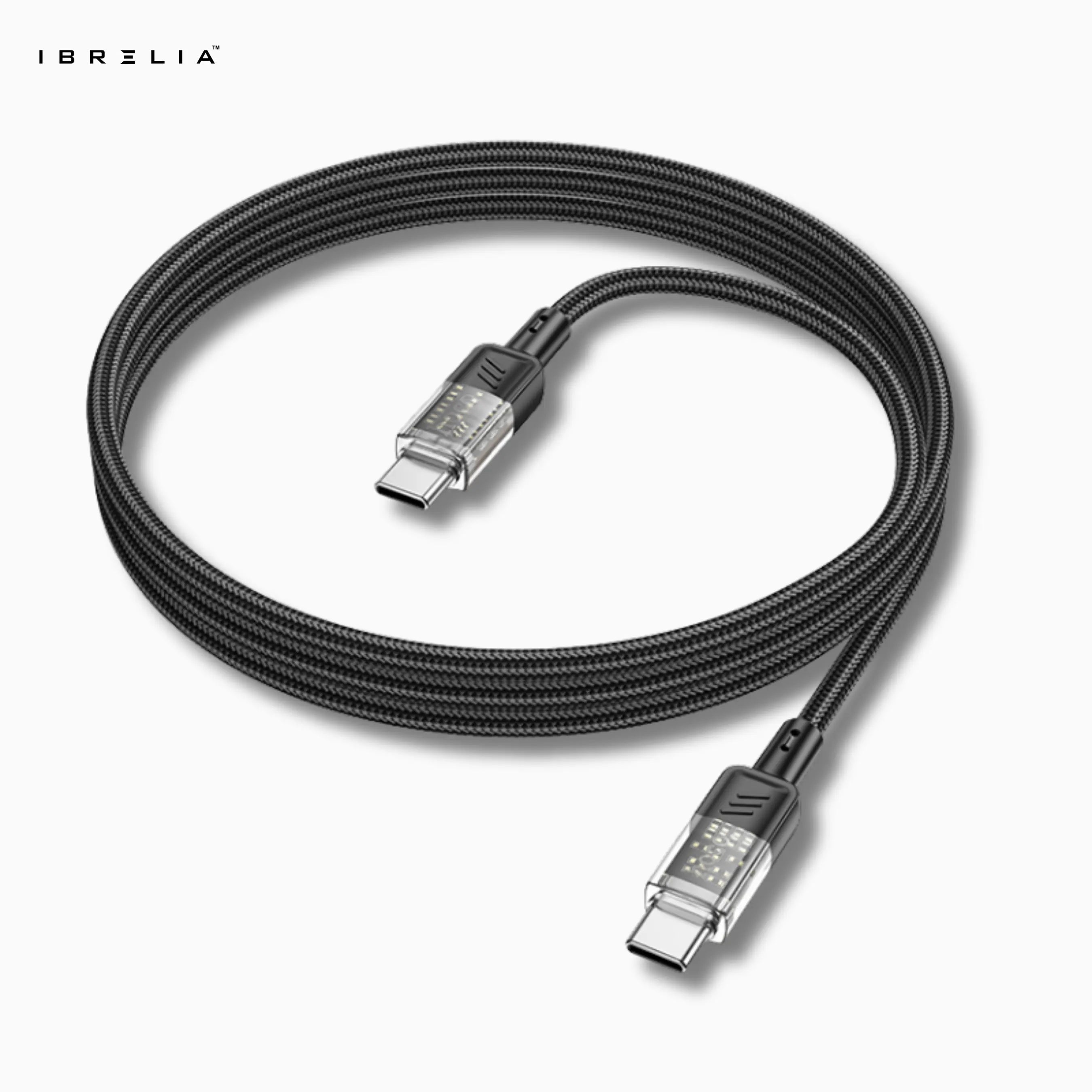 HOCO U129 Spirit Transparent 60W Fast Charging Cable (USB-C to USB-C) | IBRELIA™ IBRELIA