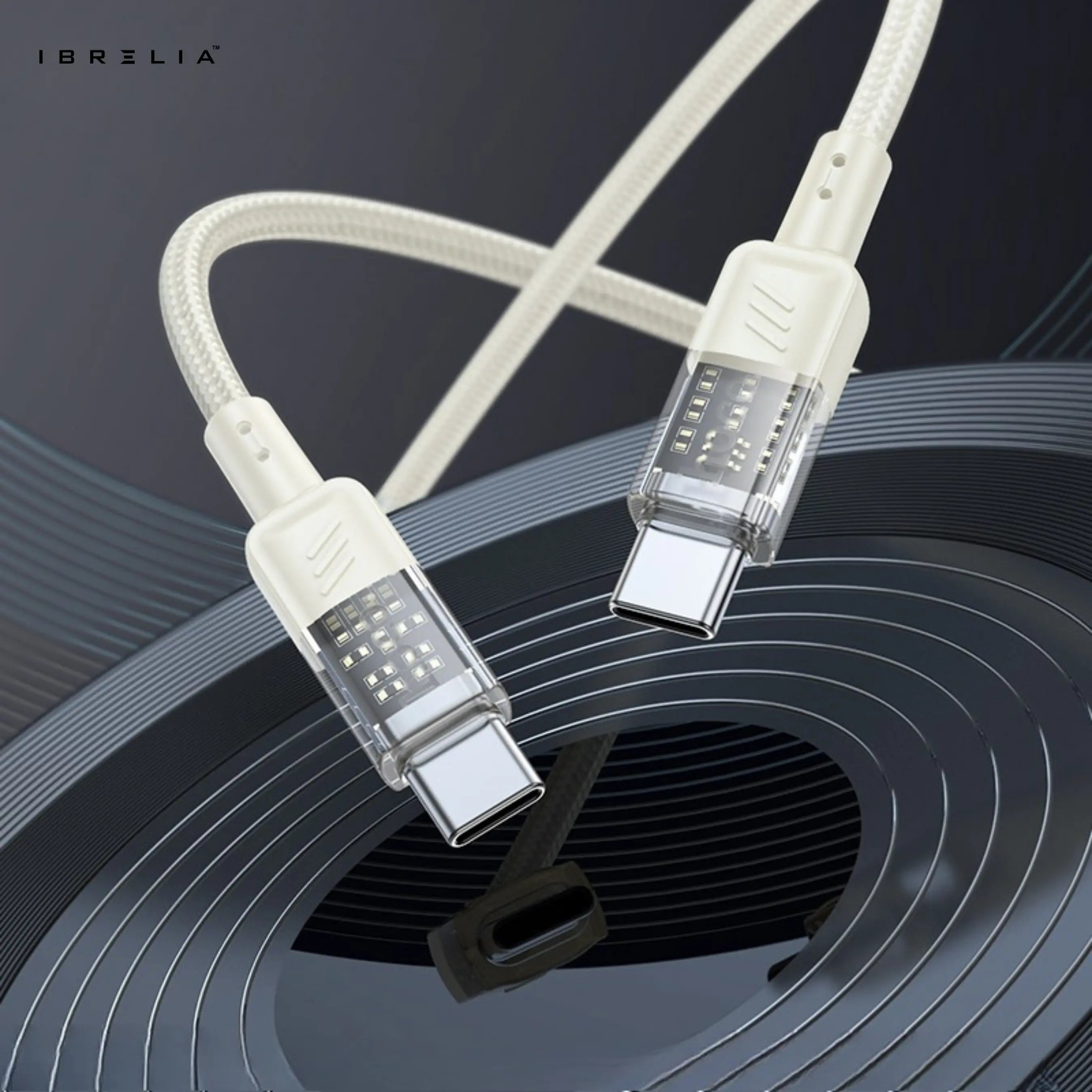 HOCO U129 Spirit Transparent 60W Fast Charging Cable (USB-C to USB-C) | IBRELIA™ IBRELIA